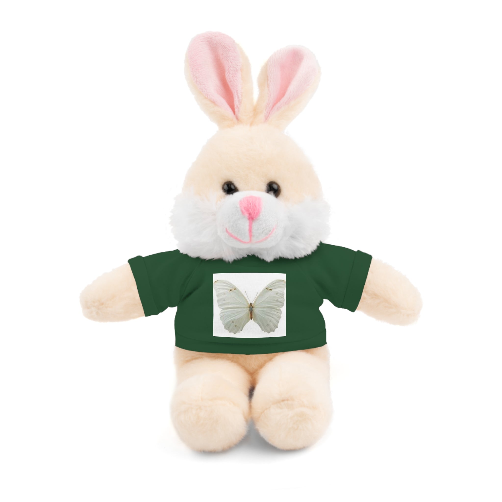 Plush Teddy Bear with Butterfly Tee — Soft Stuffed Animal Gift