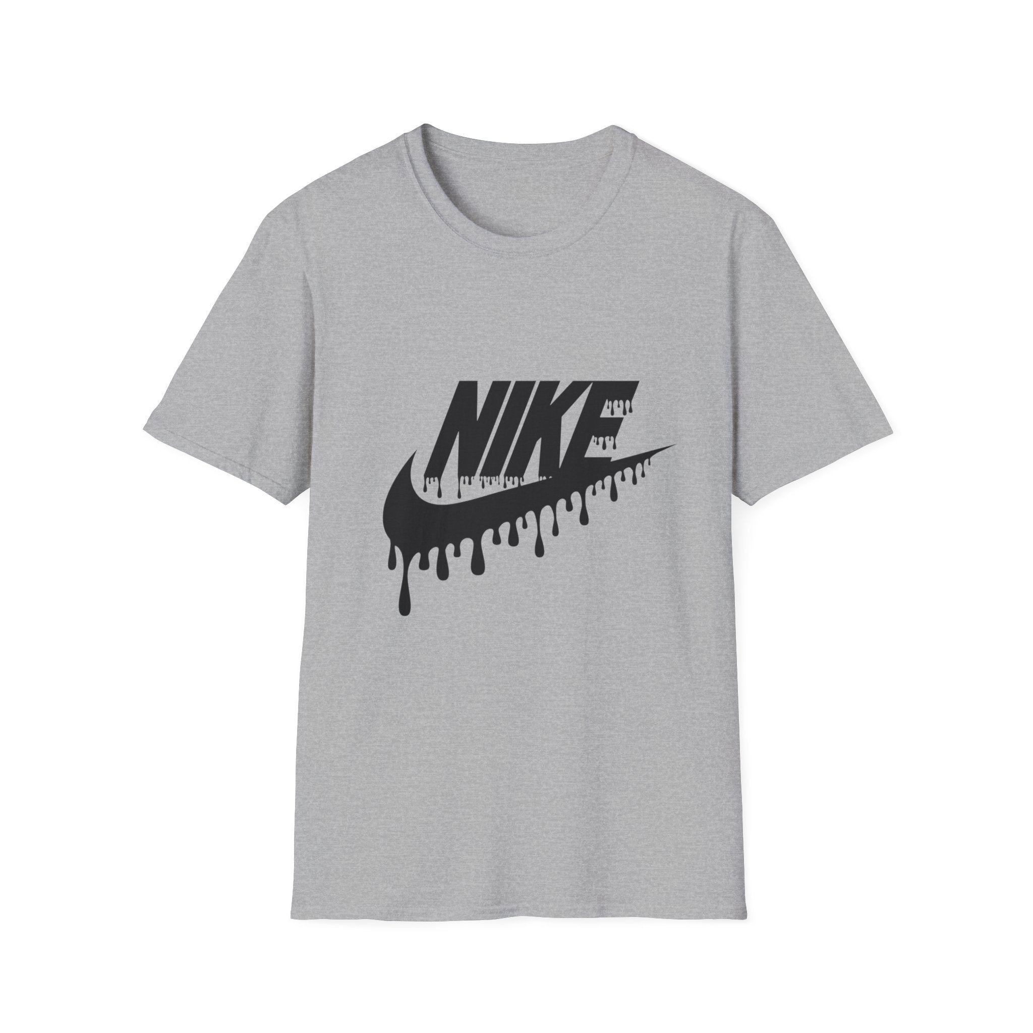 Drip Logo T‑Shirt — Black 'NIKE' Dripping Swoosh Graphic Tee
