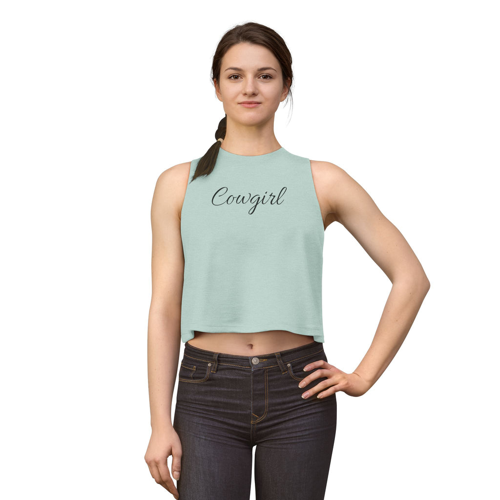 Cowgirl Crop Top — Women's Western Script Tank
