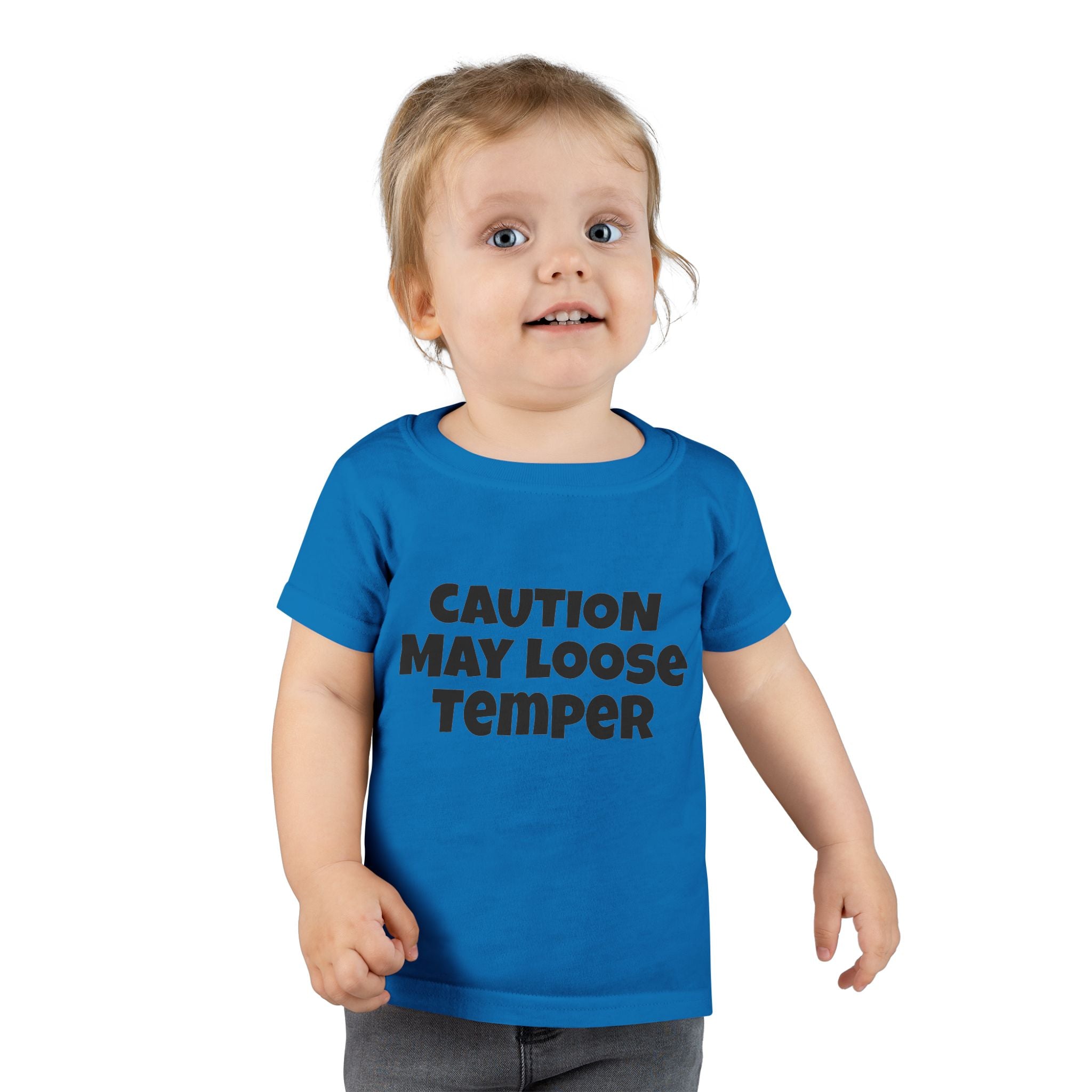 Toddler T-Shirt — “Caution May Loose Temper” Funny Kids Tee