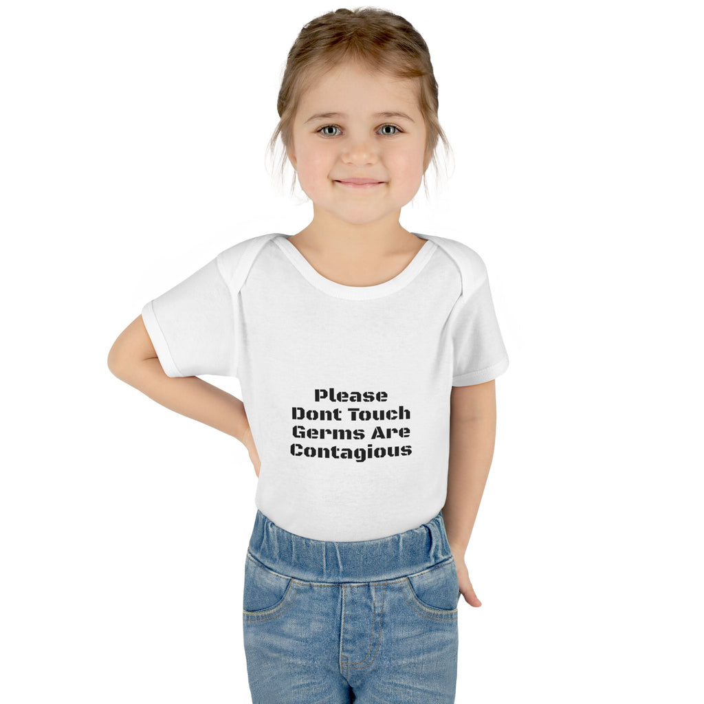 Infant Bodysuit - "Please Don’t Touch Germs Are Contagious" Funny Baby Onesie