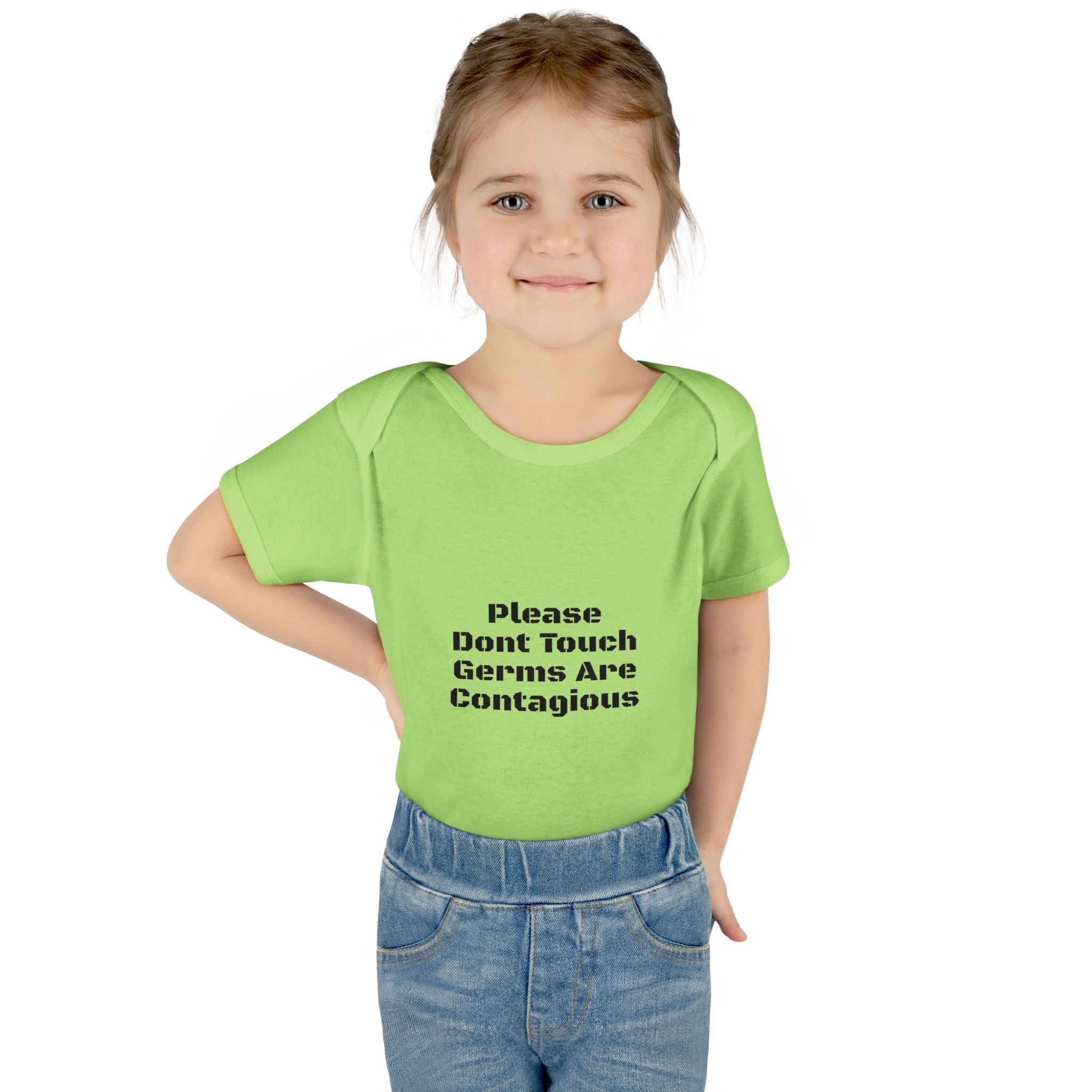 Infant Bodysuit - "Please Don’t Touch Germs Are Contagious" Funny Baby Onesie