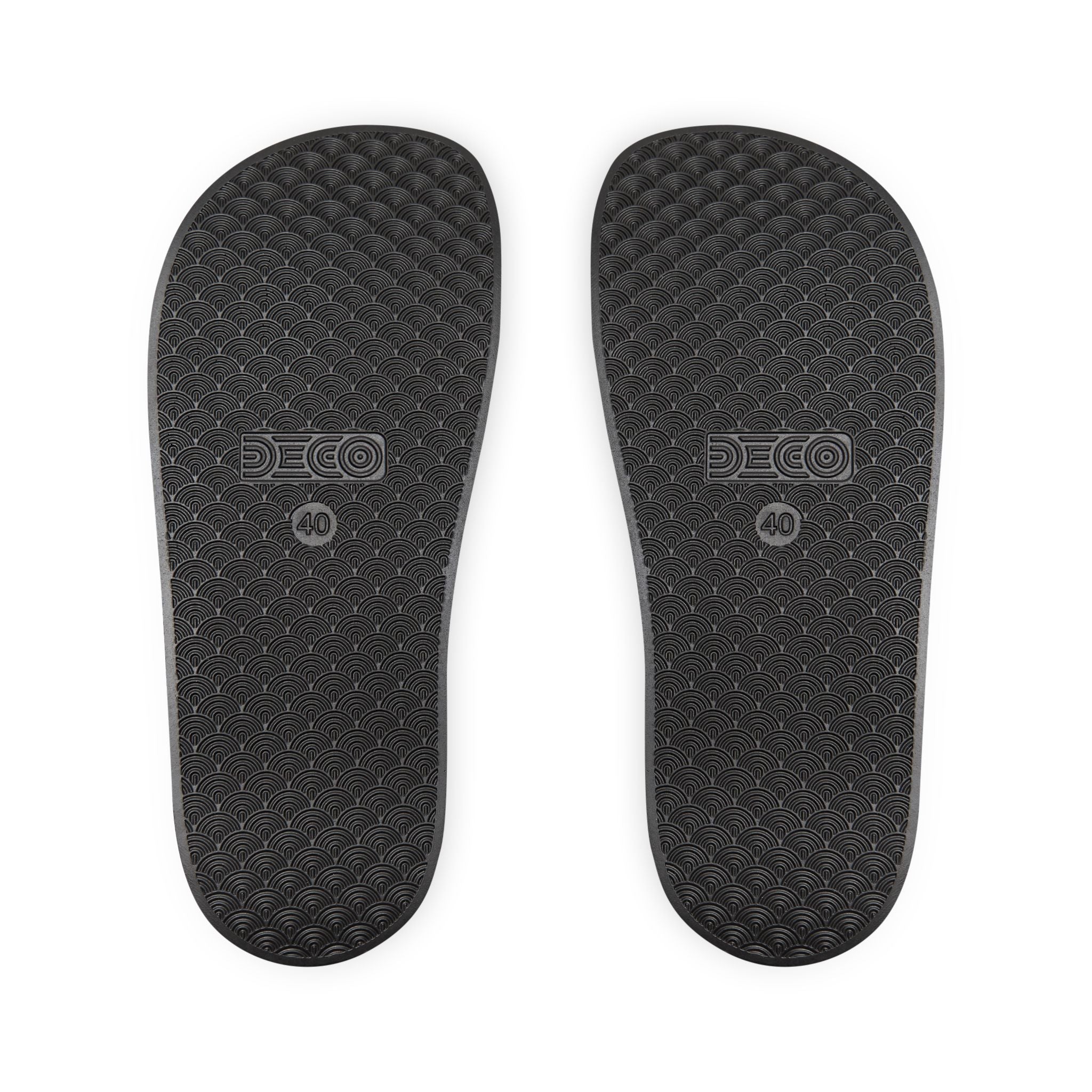 Men's Removable-Strap Slide Sandals — Luxury Monogram Pattern