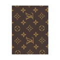 Toddler Blanket - Luxe Monogram Brown Pattern Plush Baby Throw