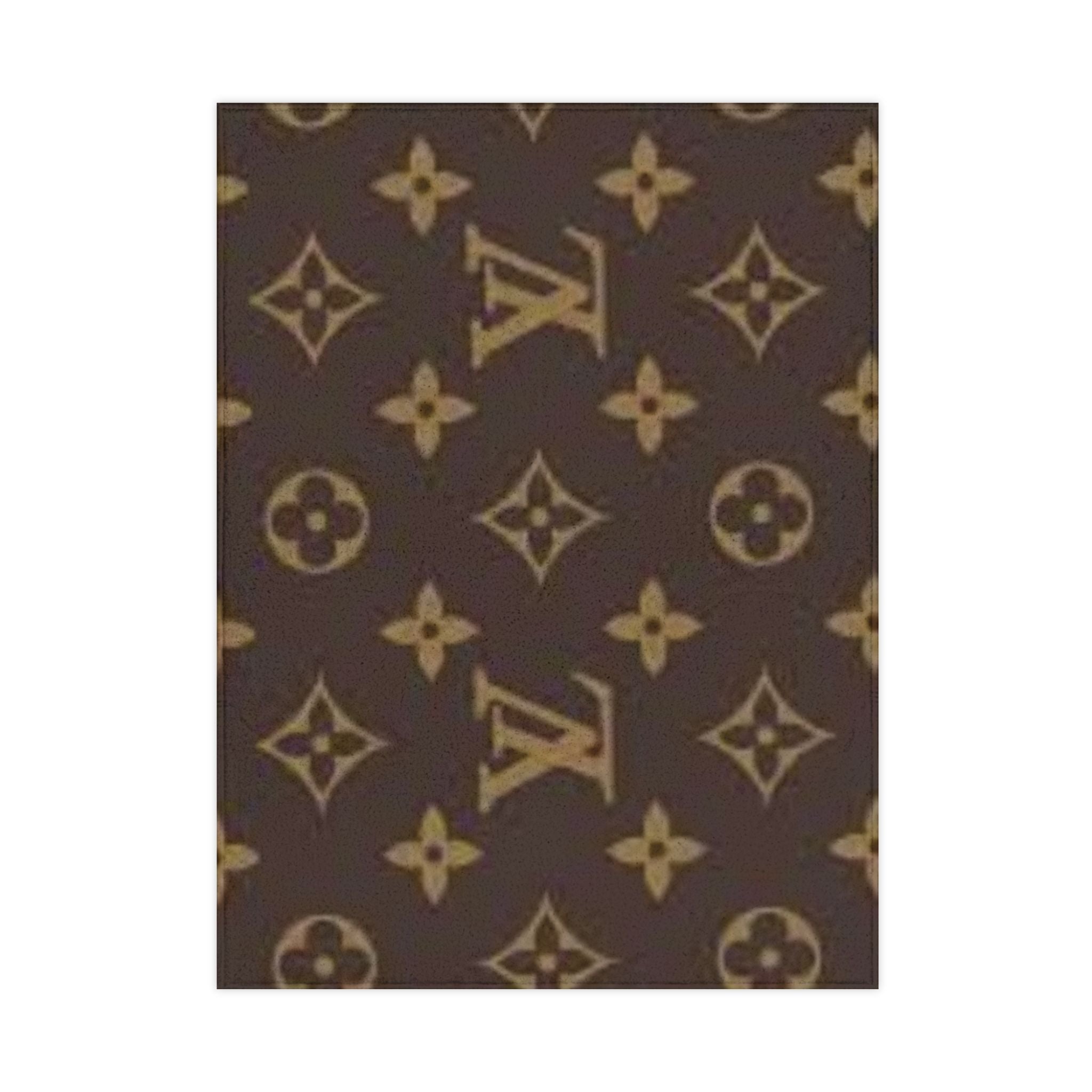 Toddler Blanket - Luxe Monogram Brown Pattern Plush Baby Throw
