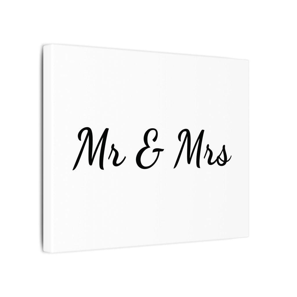Mr & Mrs Wedding Canvas Print — Minimalist Stretched Wall Art