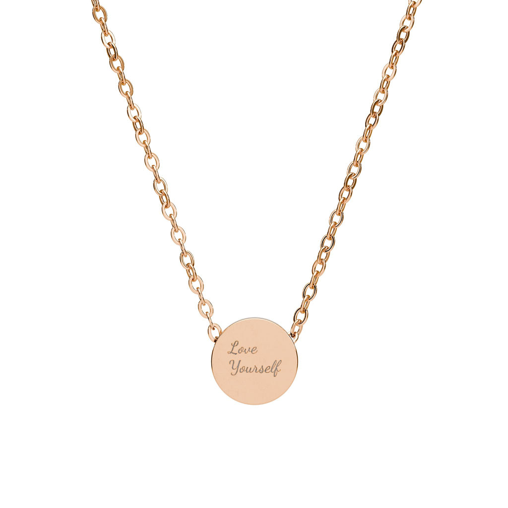 Mini Circle Necklace (Engraving)