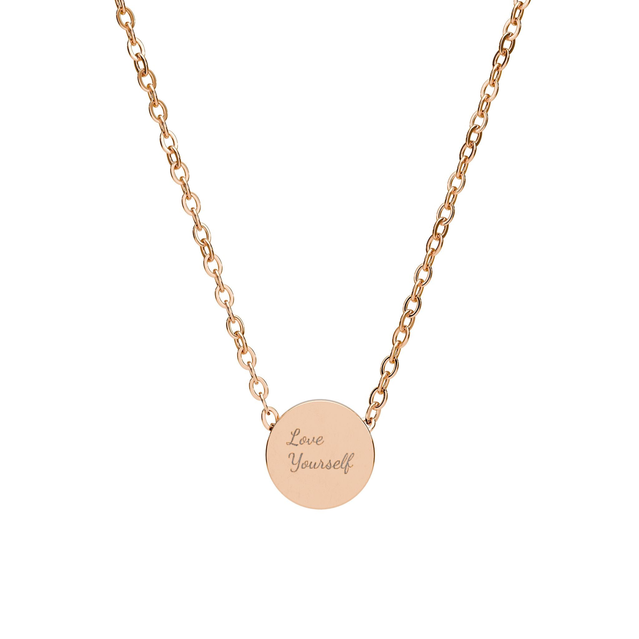 Mini Circle Necklace (Engraving)