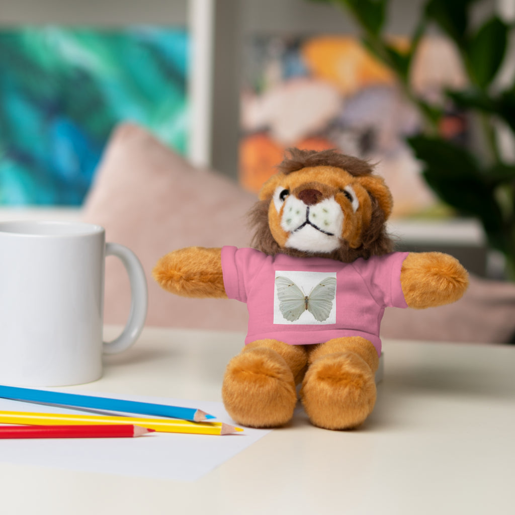 Plush Teddy Bear with Butterfly Tee — Soft Stuffed Animal Gift