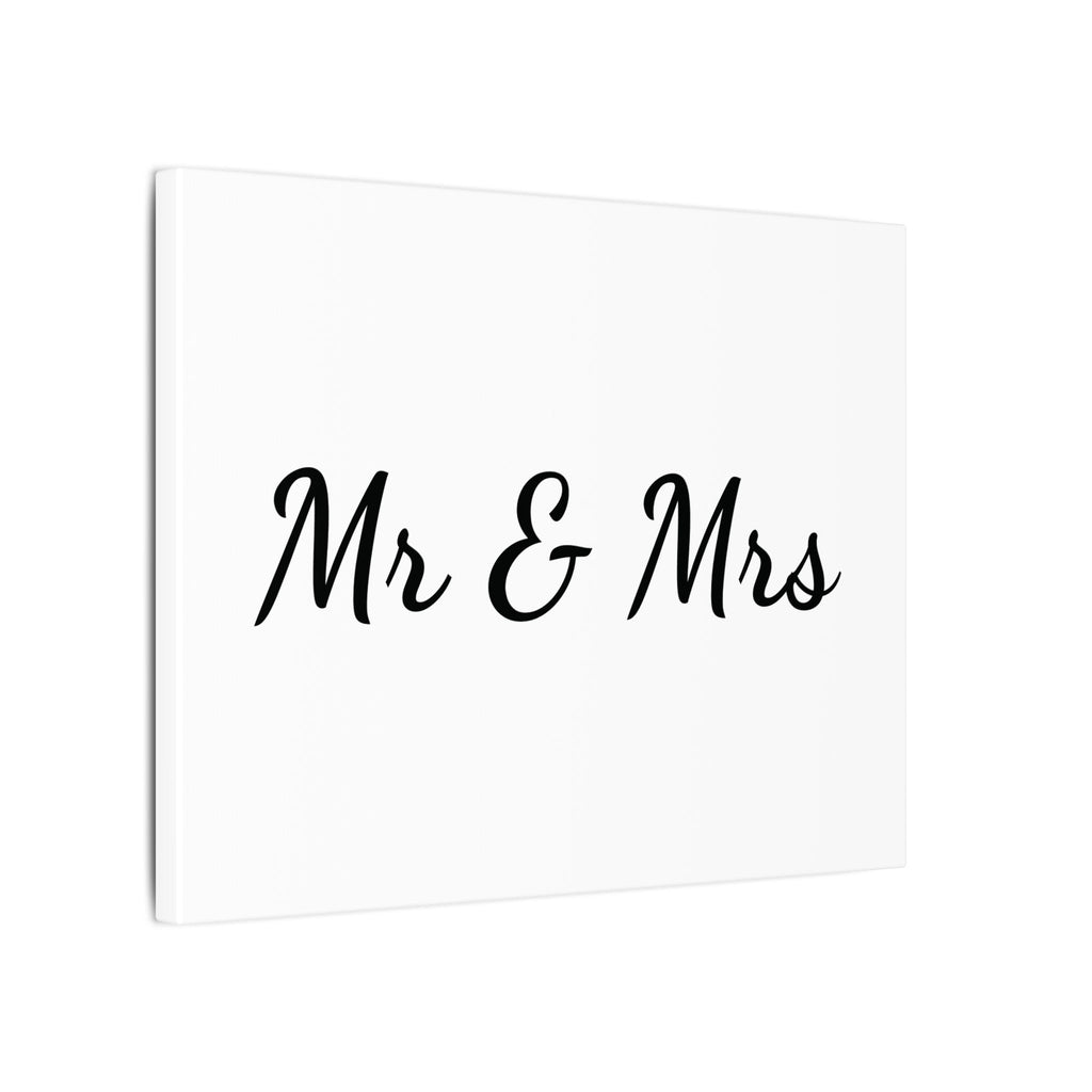 Mr & Mrs Wedding Canvas Print — Minimalist Stretched Wall Art