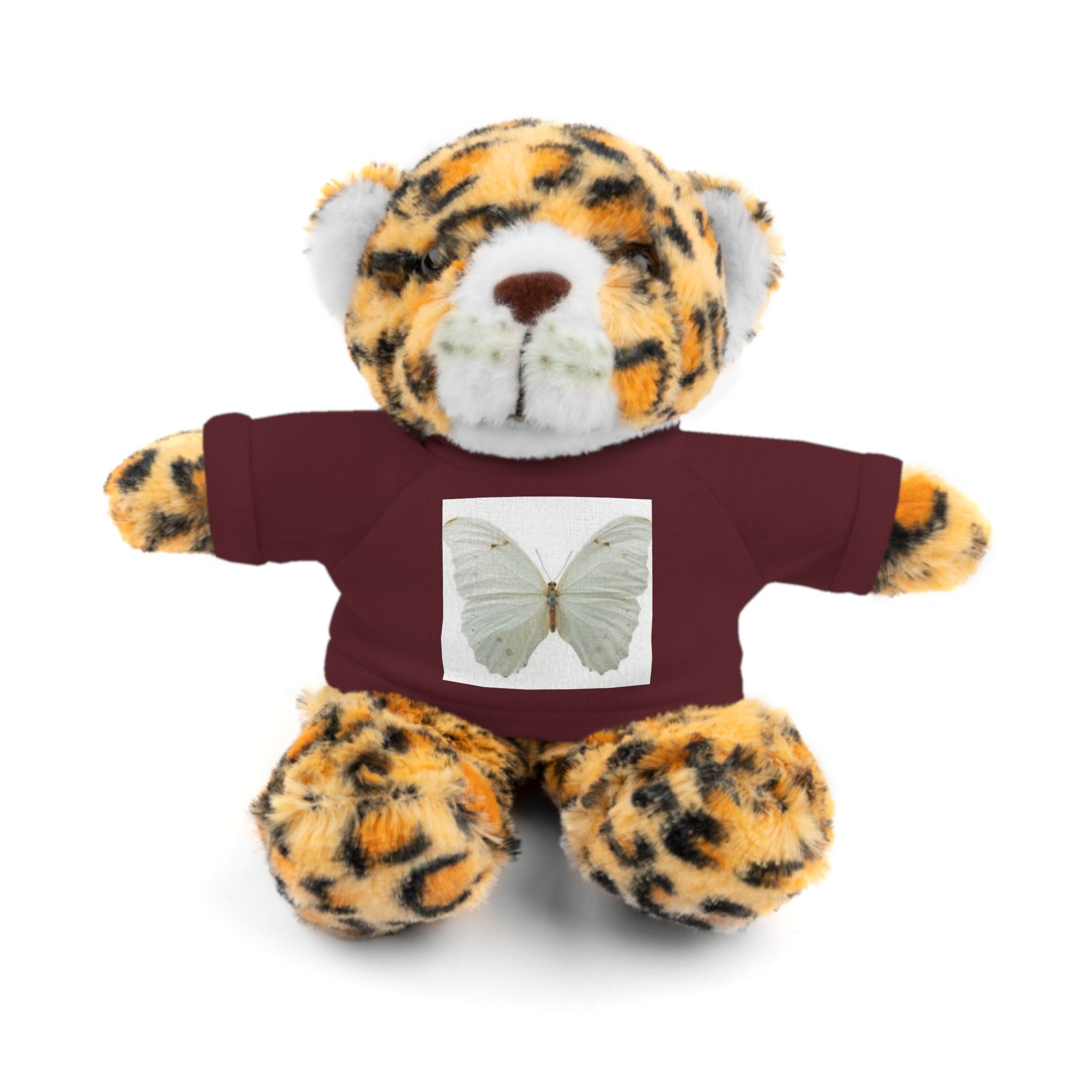 Plush Teddy Bear with Butterfly Tee — Soft Stuffed Animal Gift