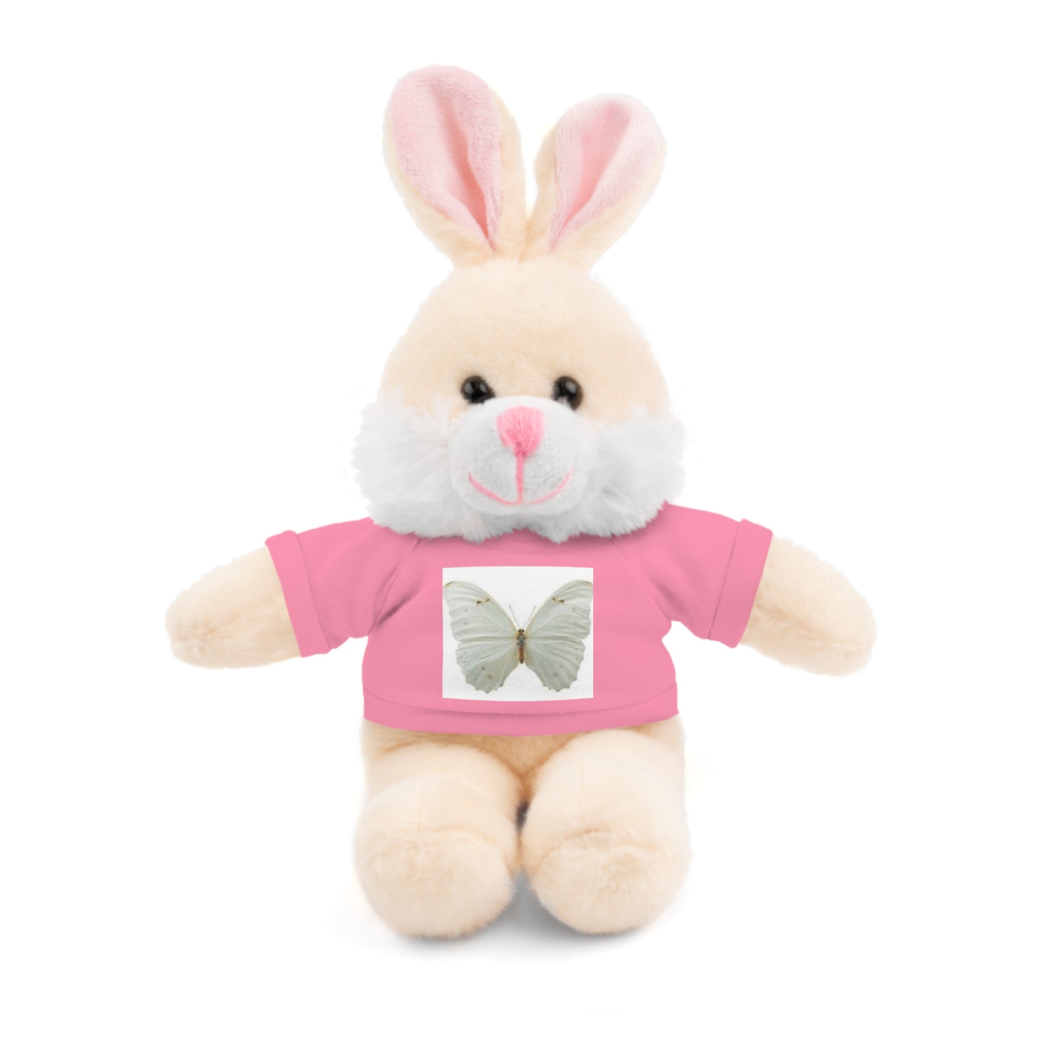Plush Teddy Bear with Butterfly Tee — Soft Stuffed Animal Gift