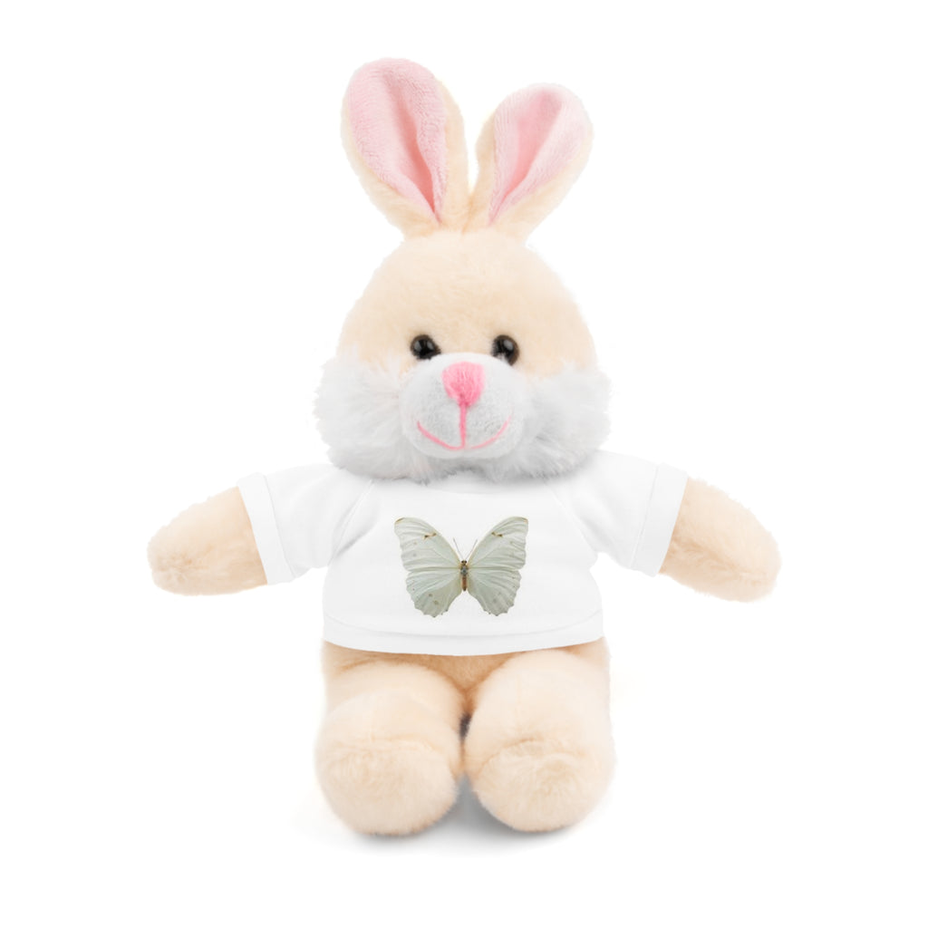 Plush Teddy Bear with Butterfly Tee — Soft Stuffed Animal Gift