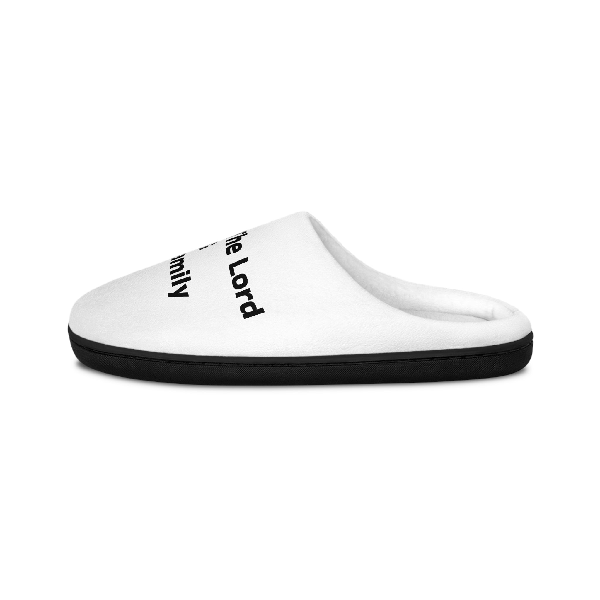 Men's Indoor Slippers — "Man of the House / I Serve the Lord & My Family" Cozy House Slip-Ons