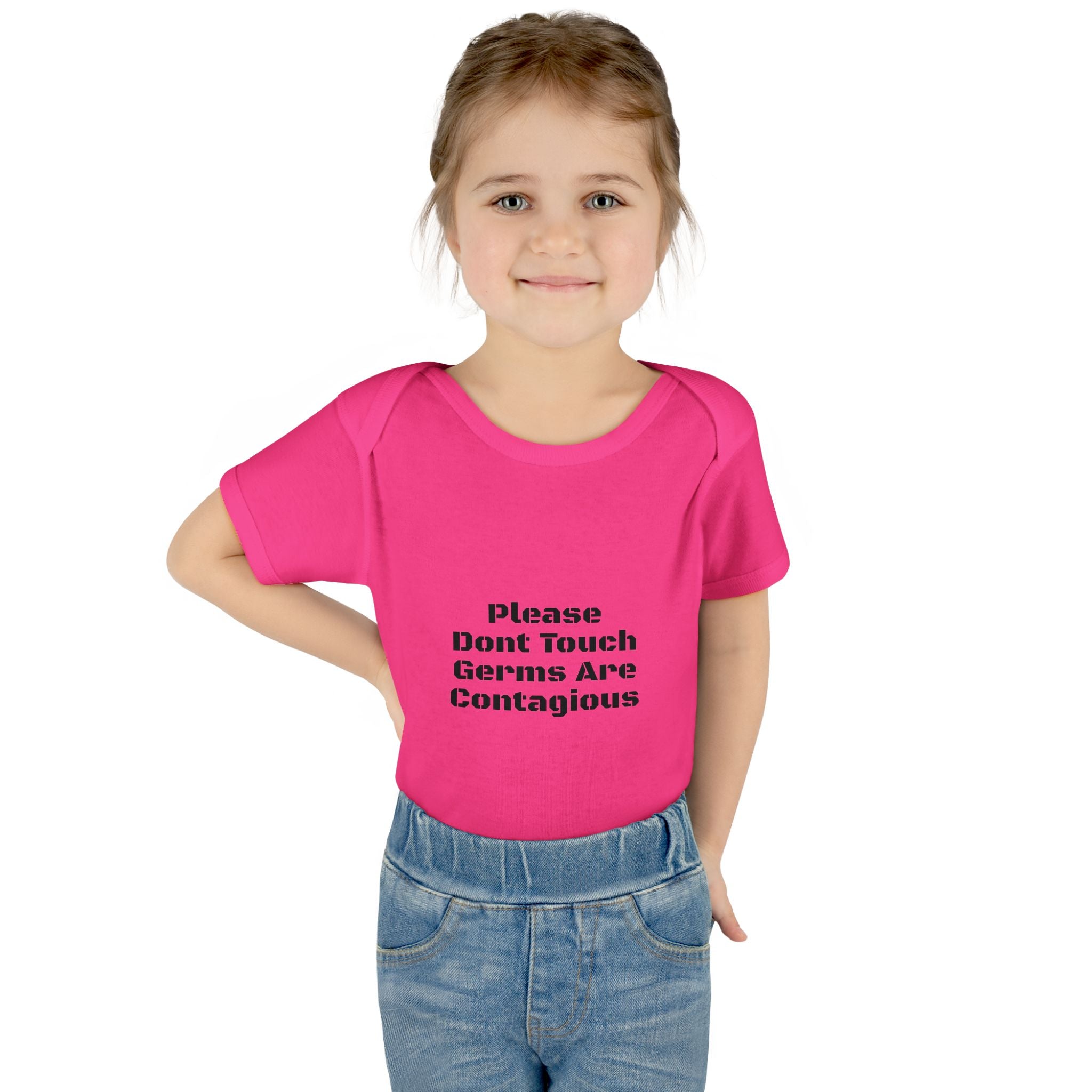 Infant Bodysuit - "Please Don’t Touch Germs Are Contagious" Funny Baby Onesie