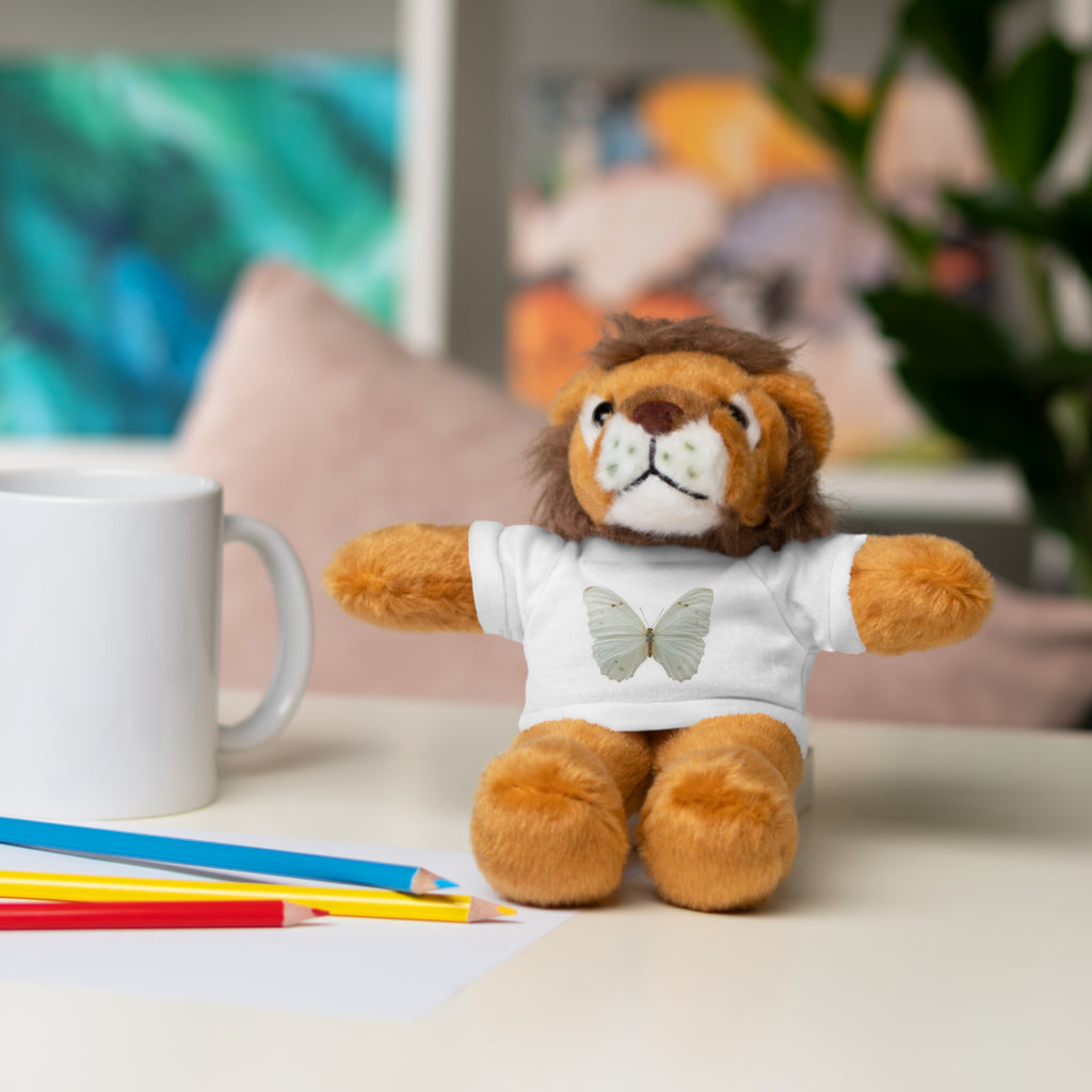 Plush Teddy Bear with Butterfly Tee — Soft Stuffed Animal Gift