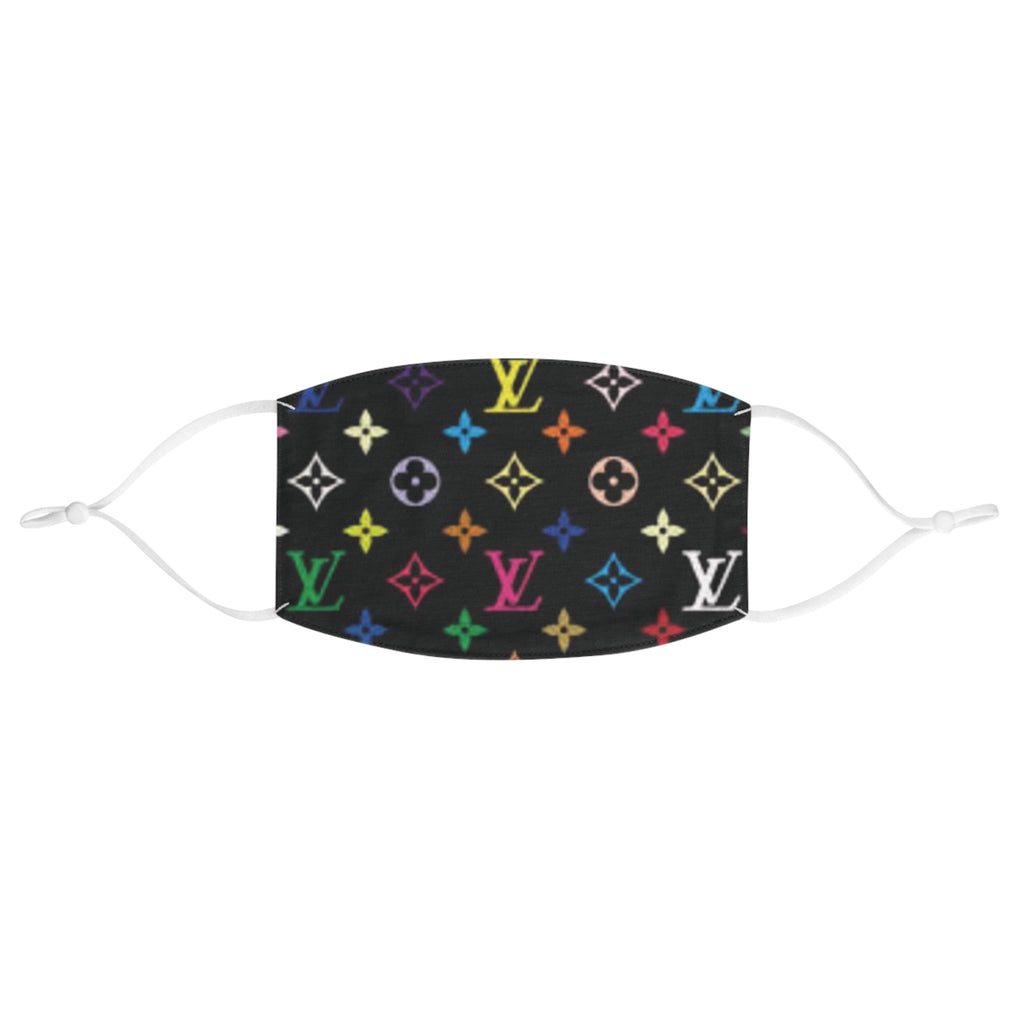 Designer-Inspired Rainbow Monogram Face Mask