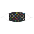 Designer-Inspired Rainbow Monogram Face Mask