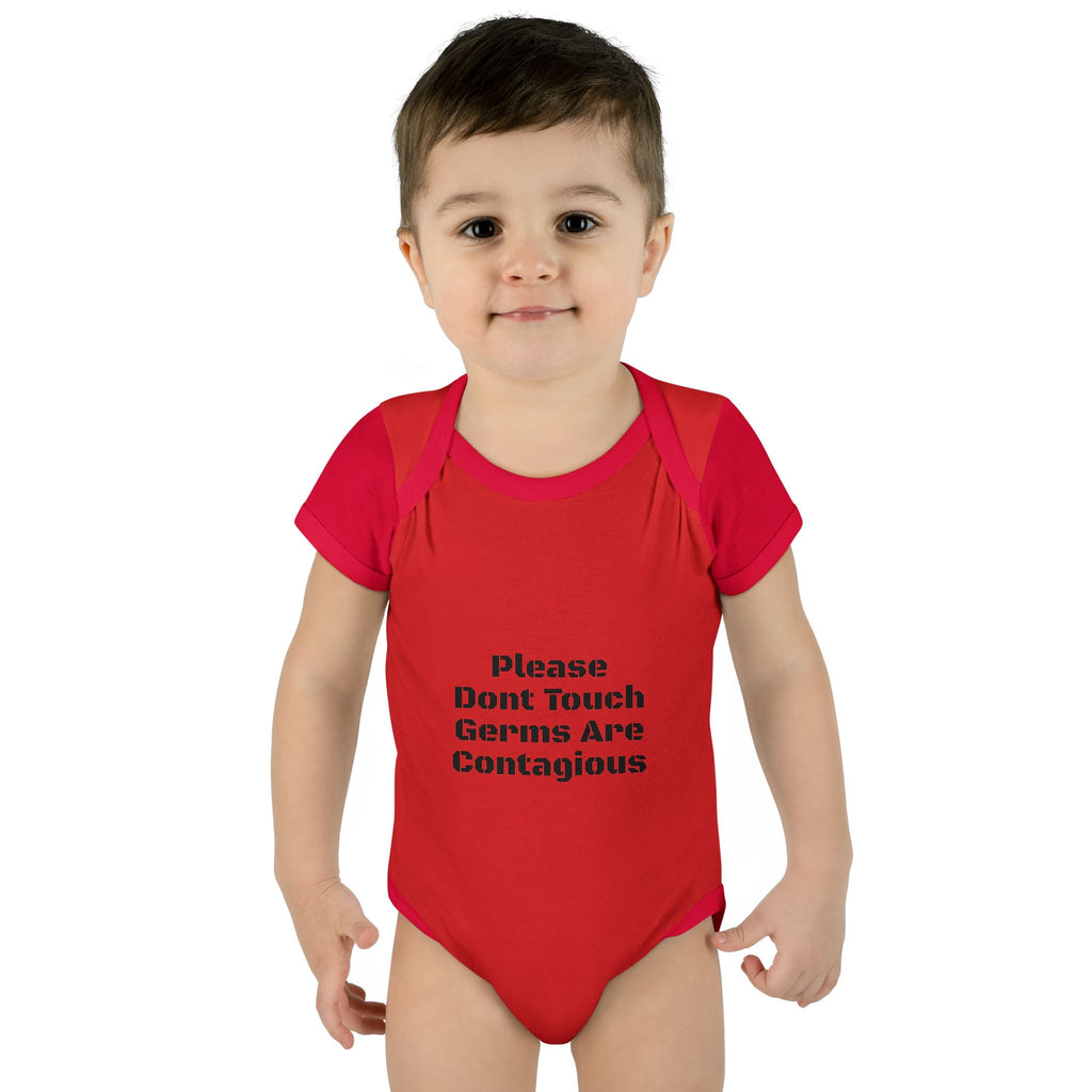 Infant Bodysuit - "Please Don’t Touch Germs Are Contagious" Funny Baby Onesie