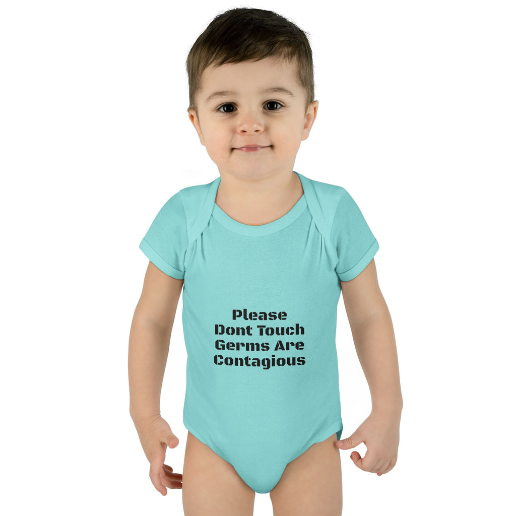 Infant Bodysuit - "Please Don’t Touch Germs Are Contagious" Funny Baby Onesie
