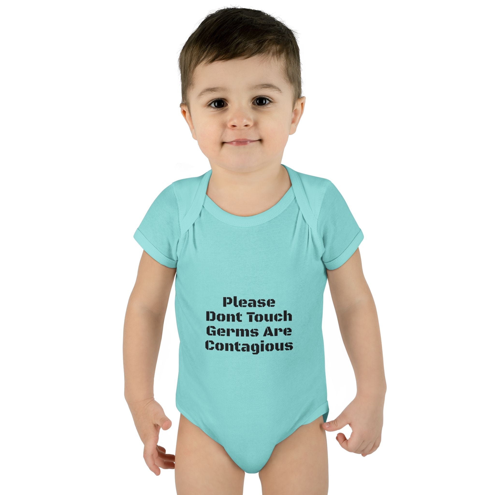 Infant Bodysuit - "Please Don’t Touch Germs Are Contagious" Funny Baby Onesie