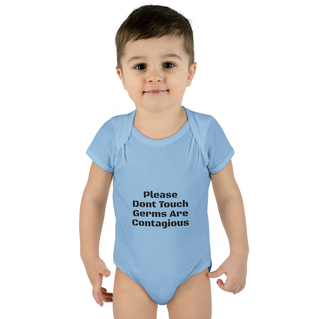 Infant Bodysuit - "Please Don’t Touch Germs Are Contagious" Funny Baby Onesie
