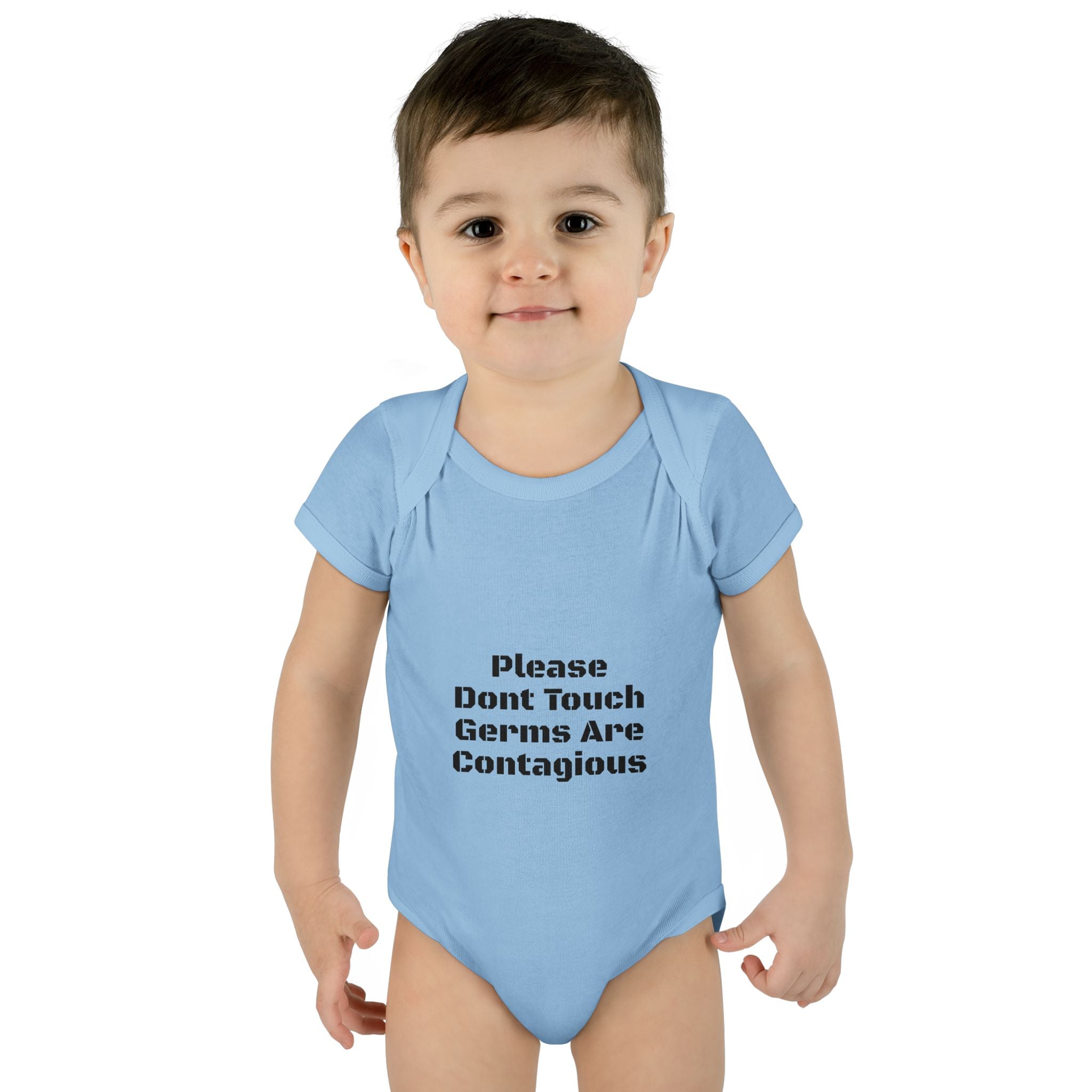 Infant Bodysuit - "Please Don’t Touch Germs Are Contagious" Funny Baby Onesie
