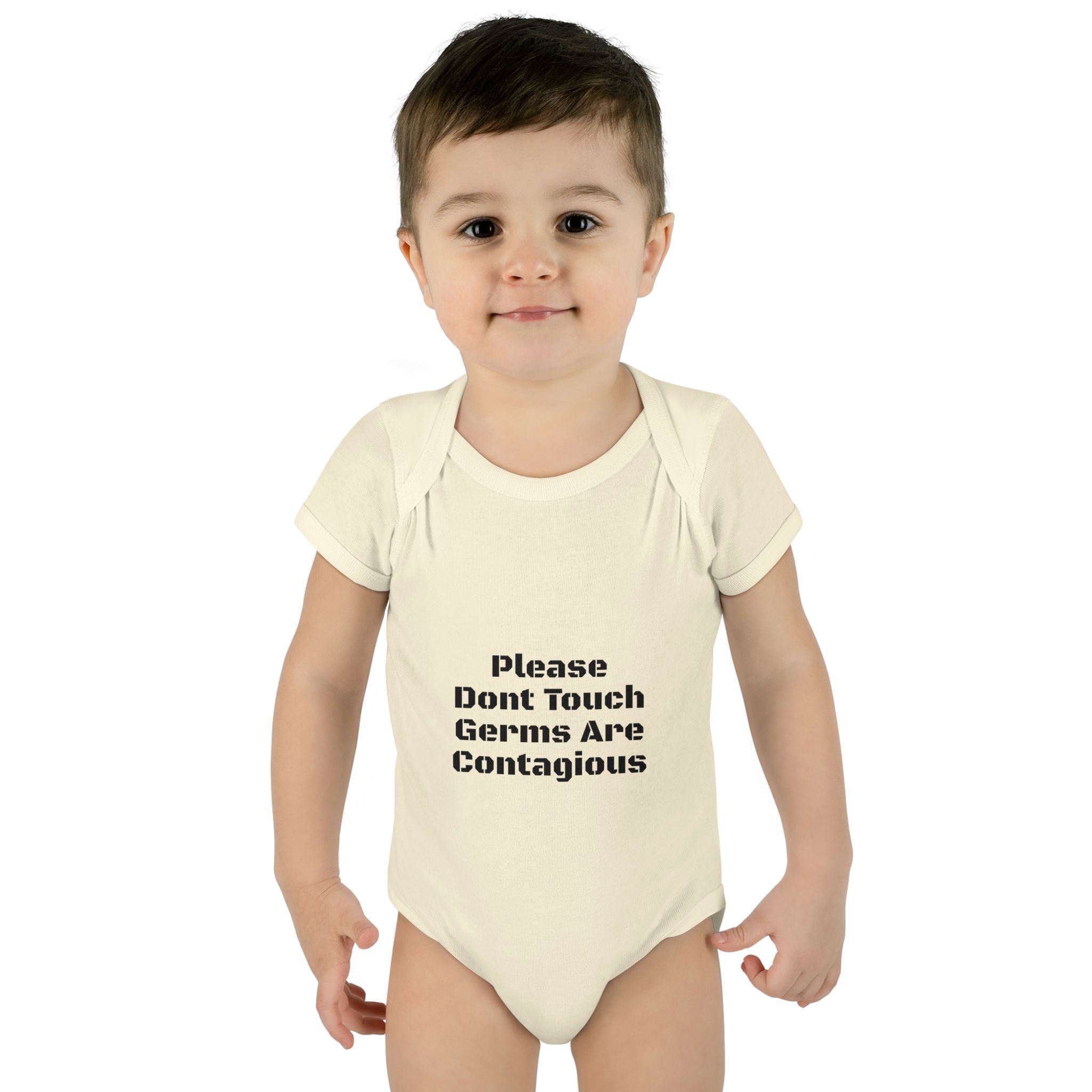 Infant Bodysuit - "Please Don’t Touch Germs Are Contagious" Funny Baby Onesie