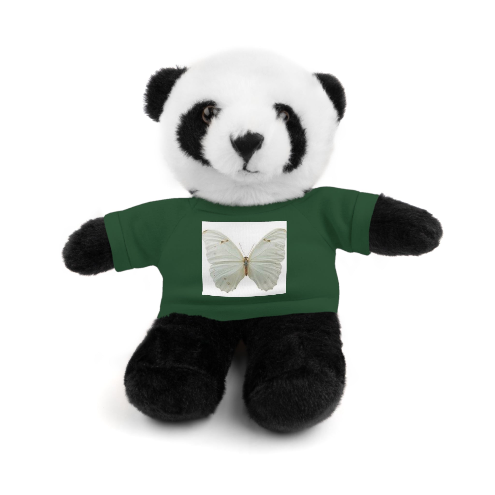 Plush Teddy Bear with Butterfly Tee — Soft Stuffed Animal Gift