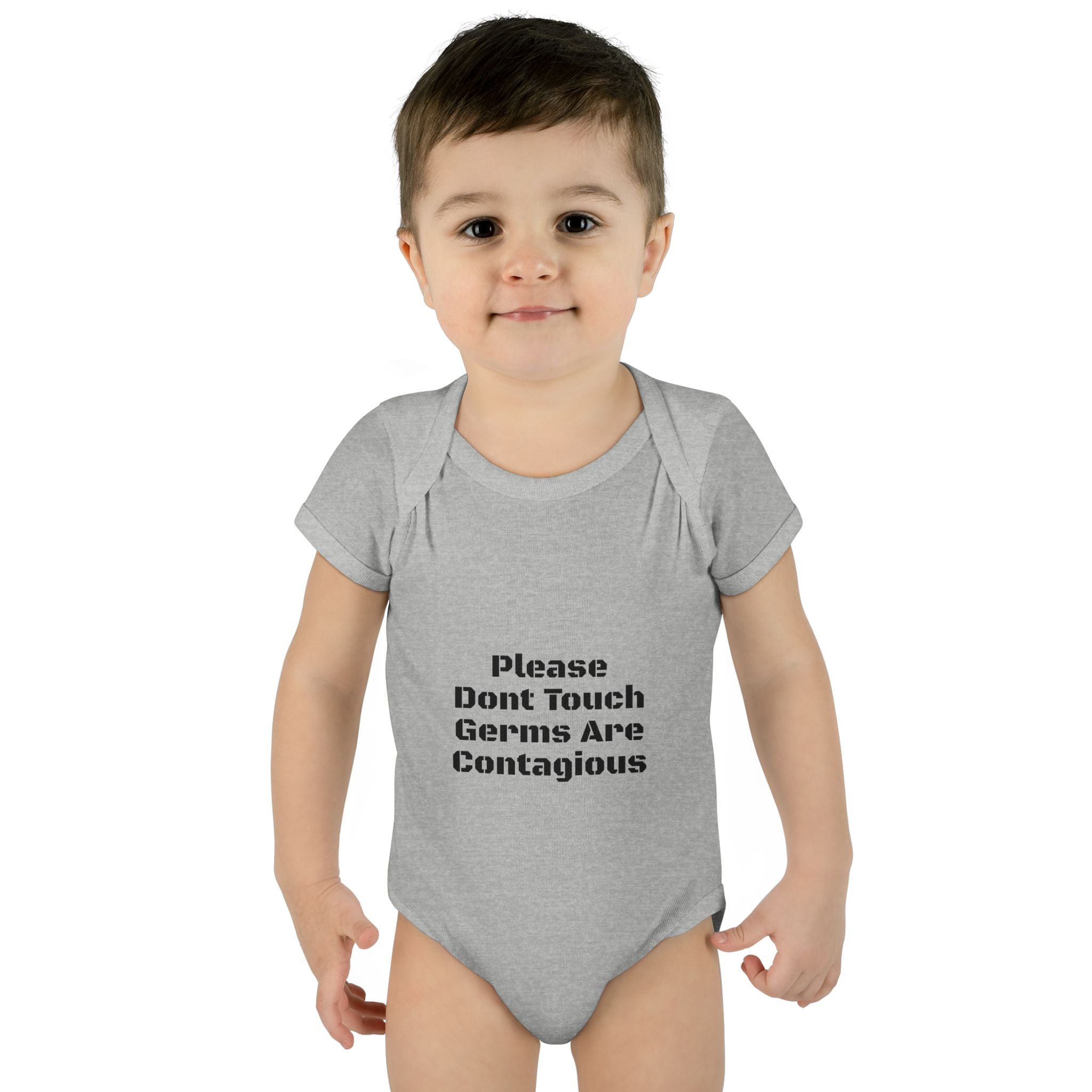 Infant Bodysuit - "Please Don’t Touch Germs Are Contagious" Funny Baby Onesie