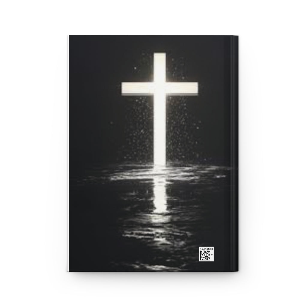 Christian Cross Hardcover Journal — Light Reflecting on Water Prayer & Devotional Notebook