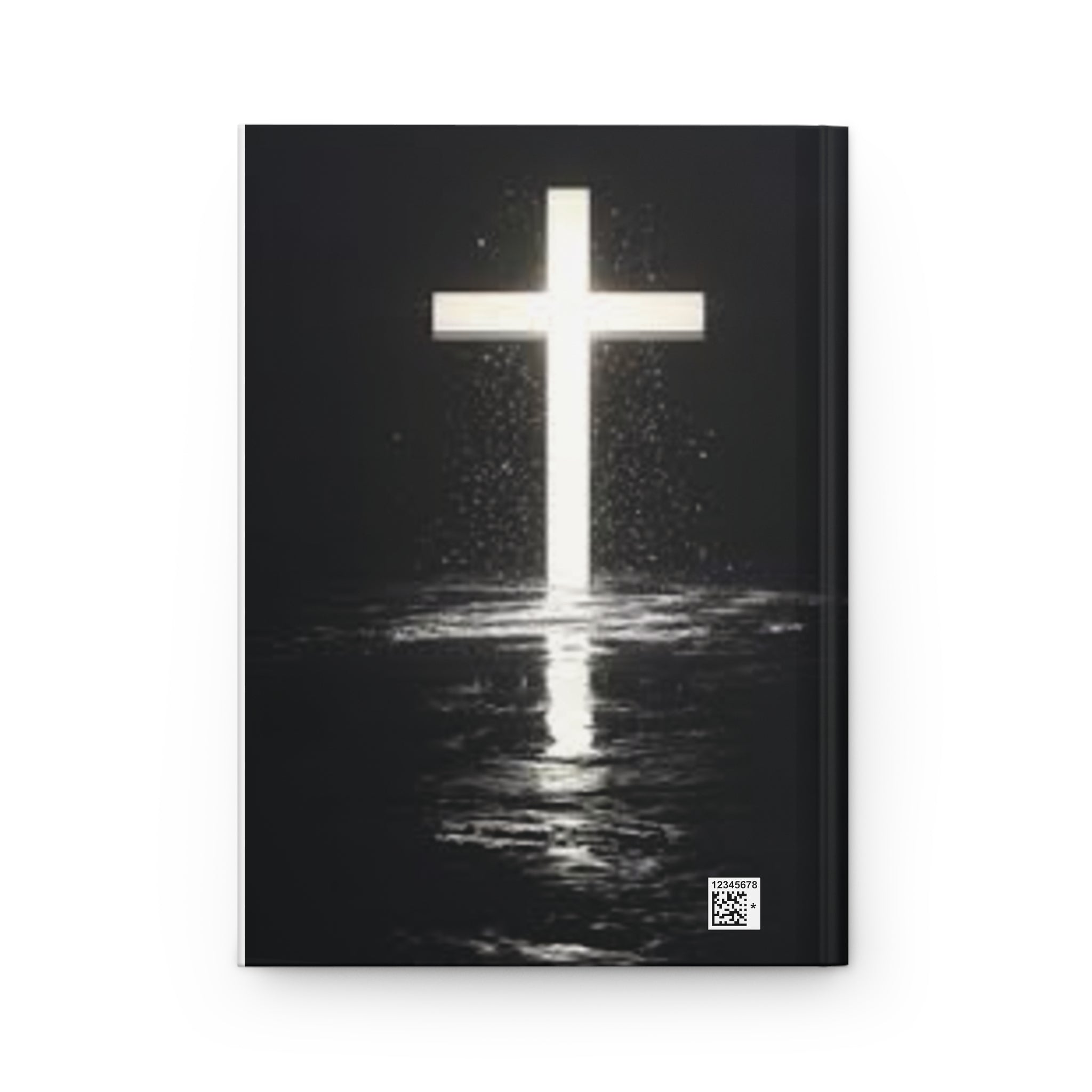 Christian Cross Hardcover Journal — Light Reflecting on Water Prayer & Devotional Notebook