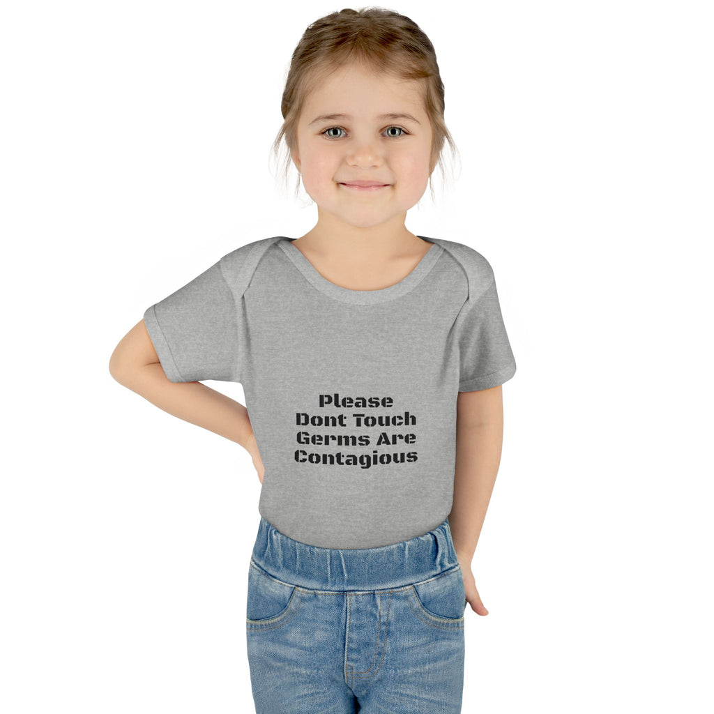 Infant Bodysuit - "Please Don’t Touch Germs Are Contagious" Funny Baby Onesie