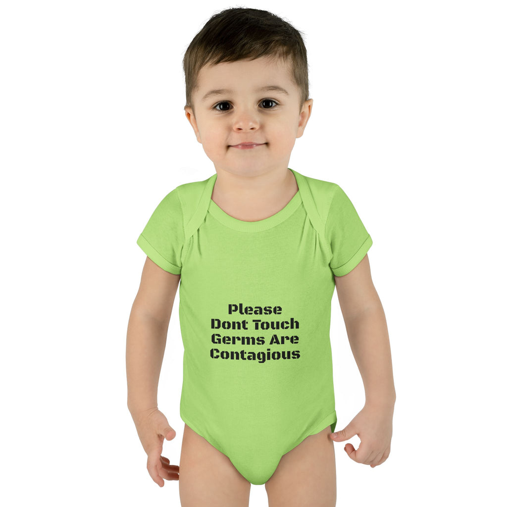 Infant Bodysuit - "Please Don’t Touch Germs Are Contagious" Funny Baby Onesie