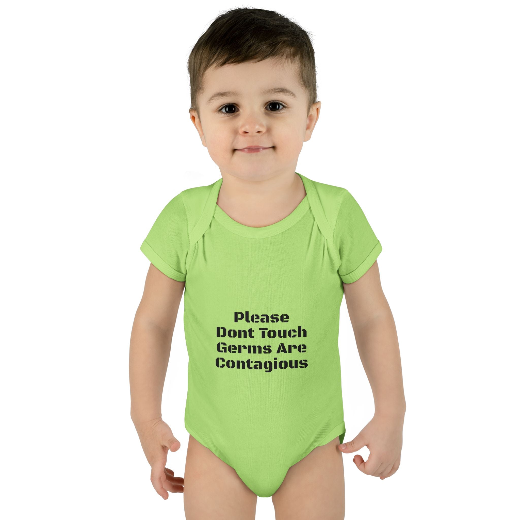 Infant Bodysuit - "Please Don’t Touch Germs Are Contagious" Funny Baby Onesie