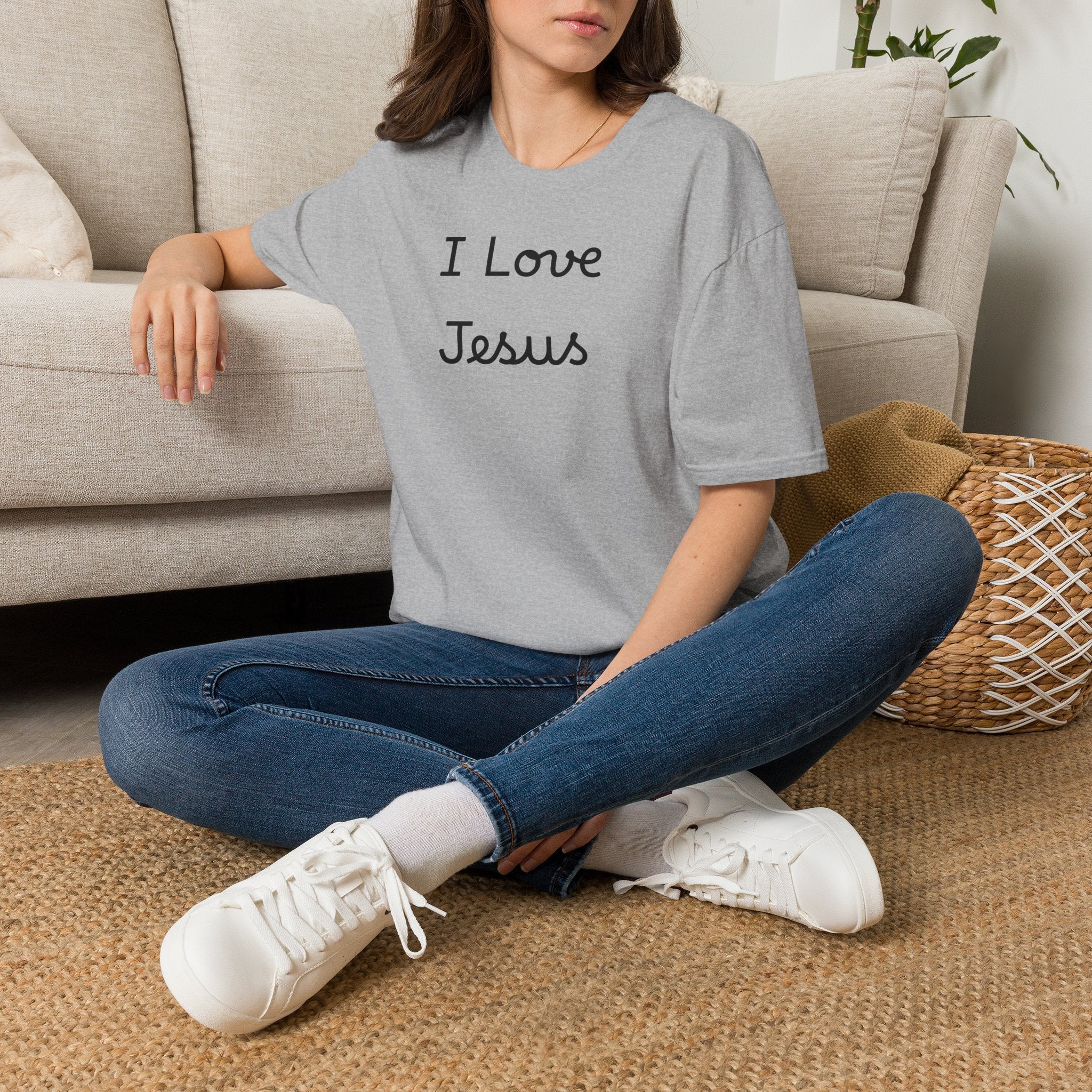 I Love Jesus T-Shirt — Simple Script Faith Tee
