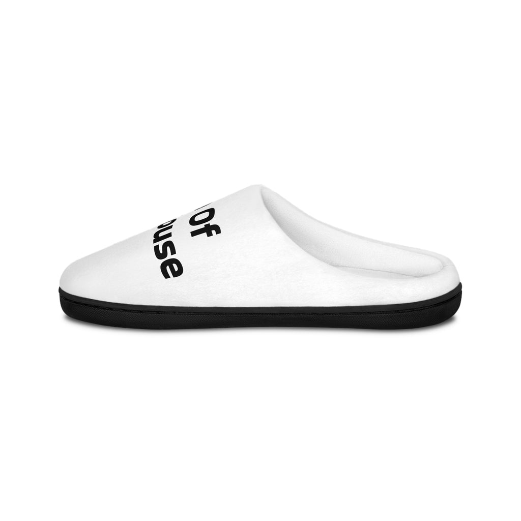 Men's Indoor Slippers — "Man of the House / I Serve the Lord & My Family" Cozy House Slip-Ons