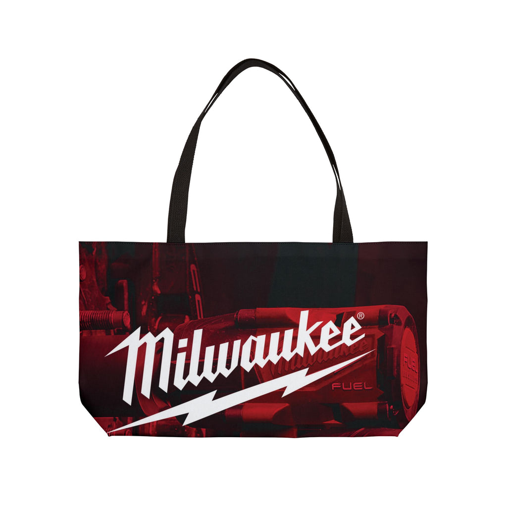 Milwaukee Vintage Bolt Weekender Tote Bag — Retro Mechanic Tool Logo Travel Tote