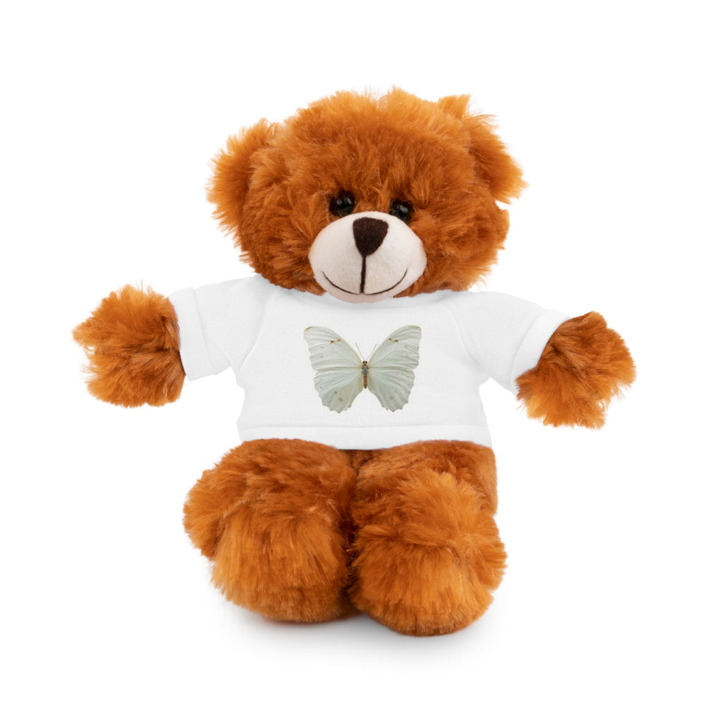 Plush Teddy Bear with Butterfly Tee — Soft Stuffed Animal Gift
