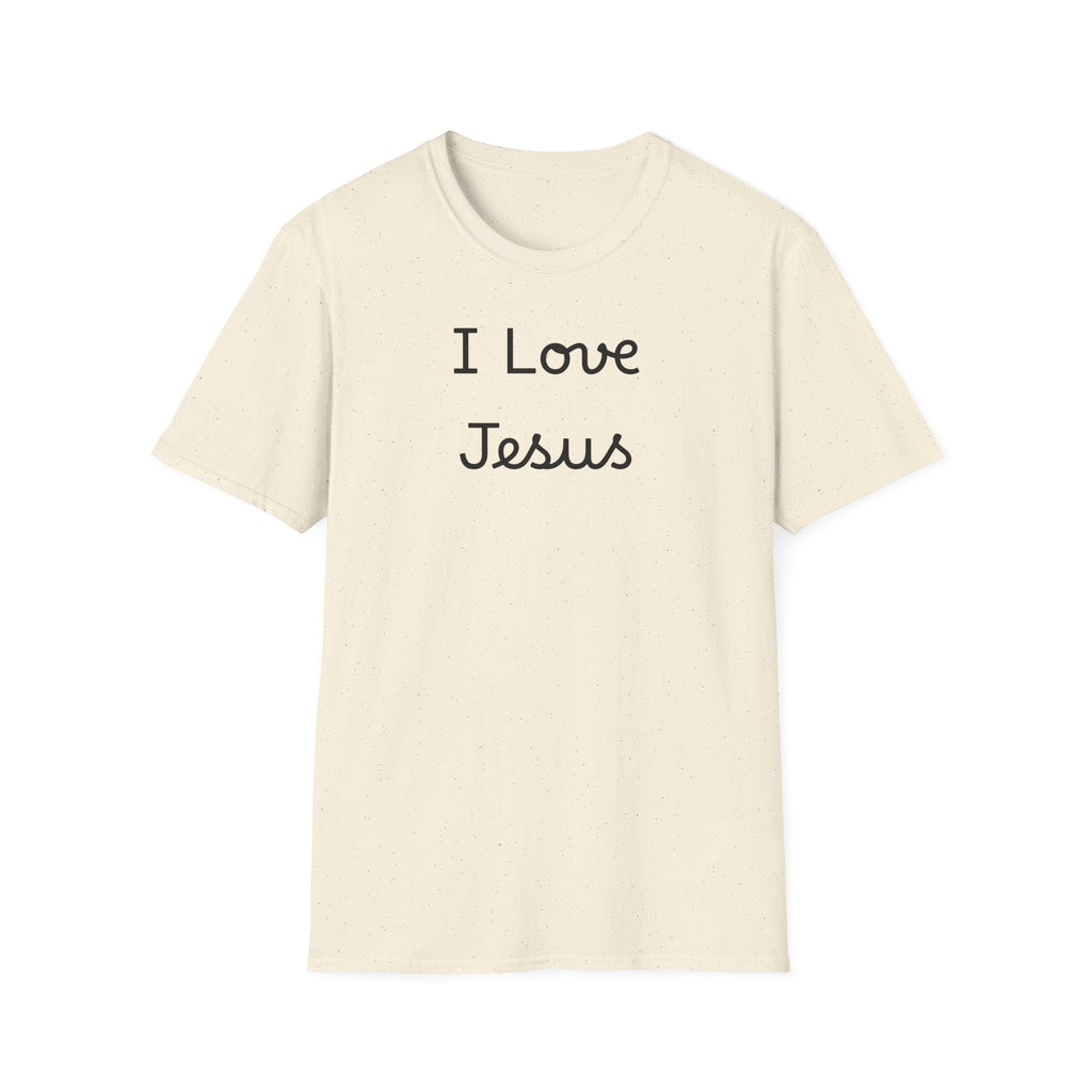 I Love Jesus T-Shirt — Simple Script Faith Tee