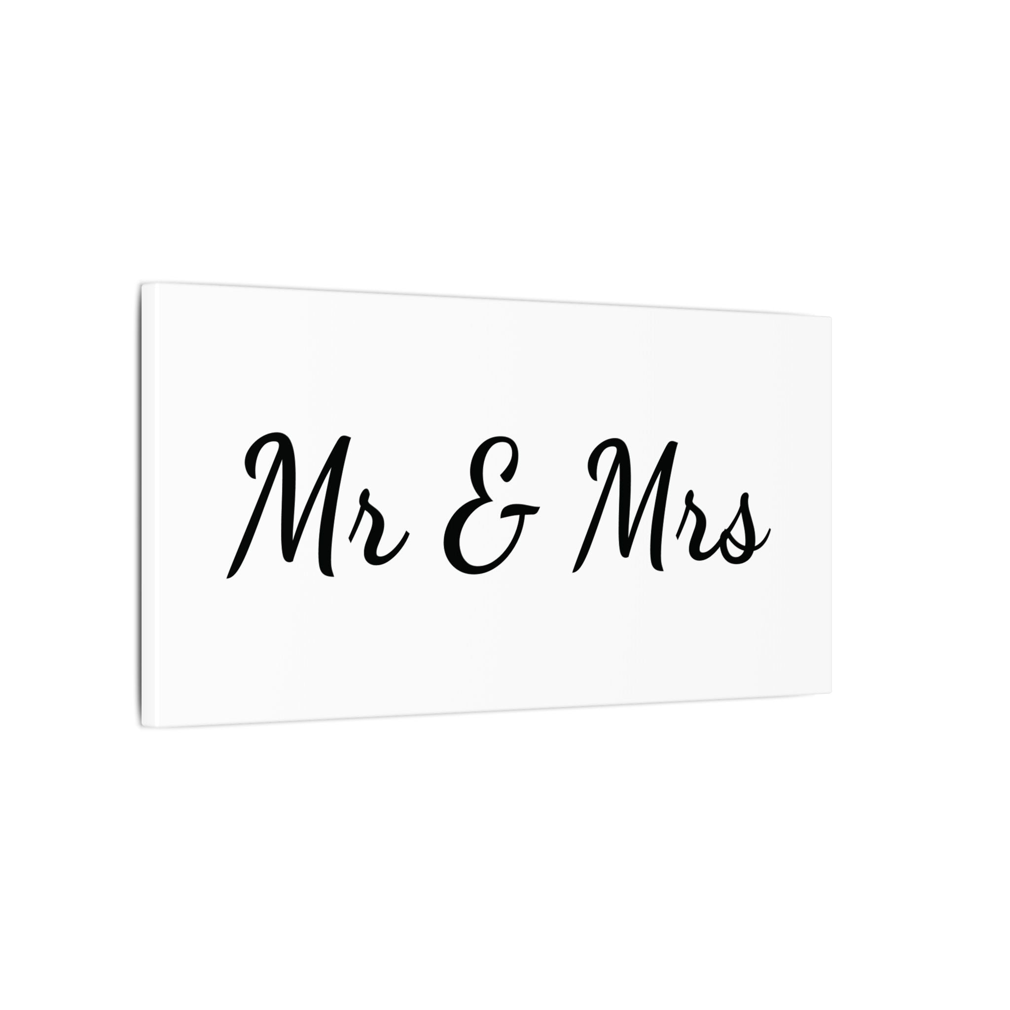Mr & Mrs Wedding Canvas Print — Minimalist Stretched Wall Art