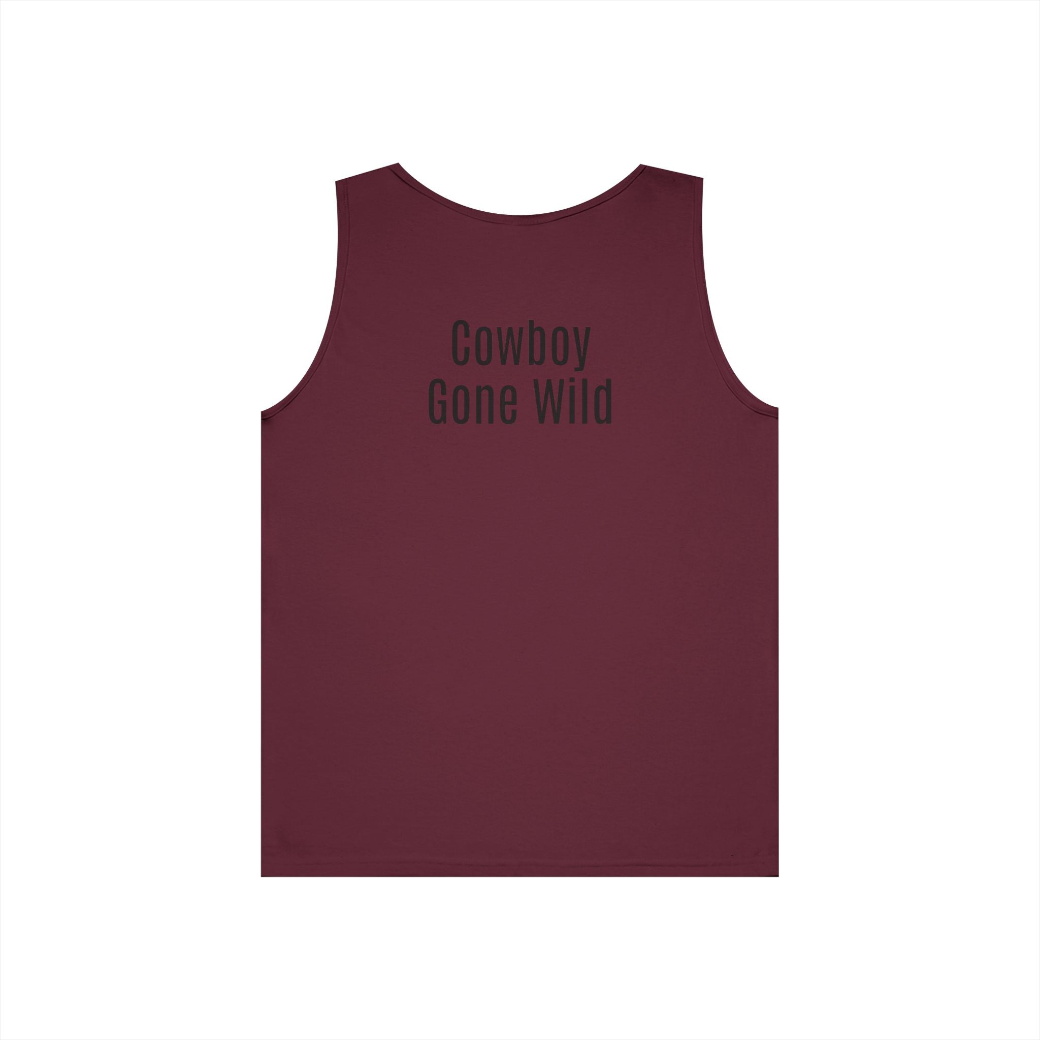 Cowboy Tank Top - "Cowboy" Front, "Cowboy Gone Wild" Back Graphic Tank