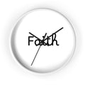 Faith Wall Clock — Minimalist Inspirational Home Decor
