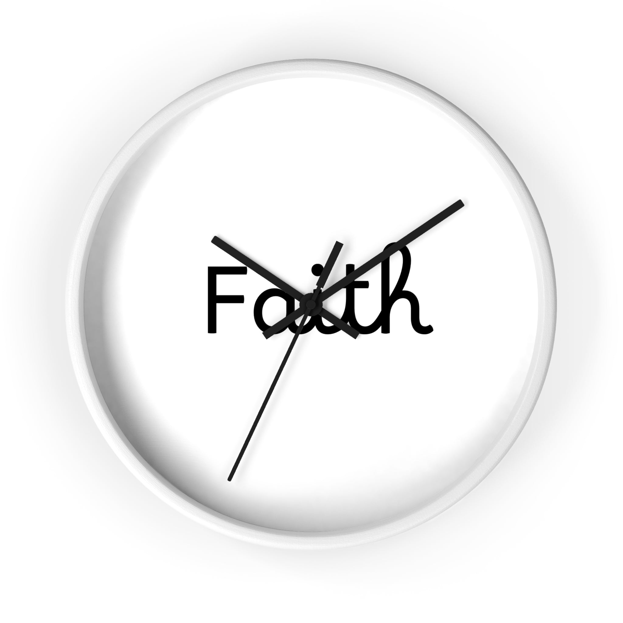 Faith Wall Clock — Minimalist Inspirational Home Decor
