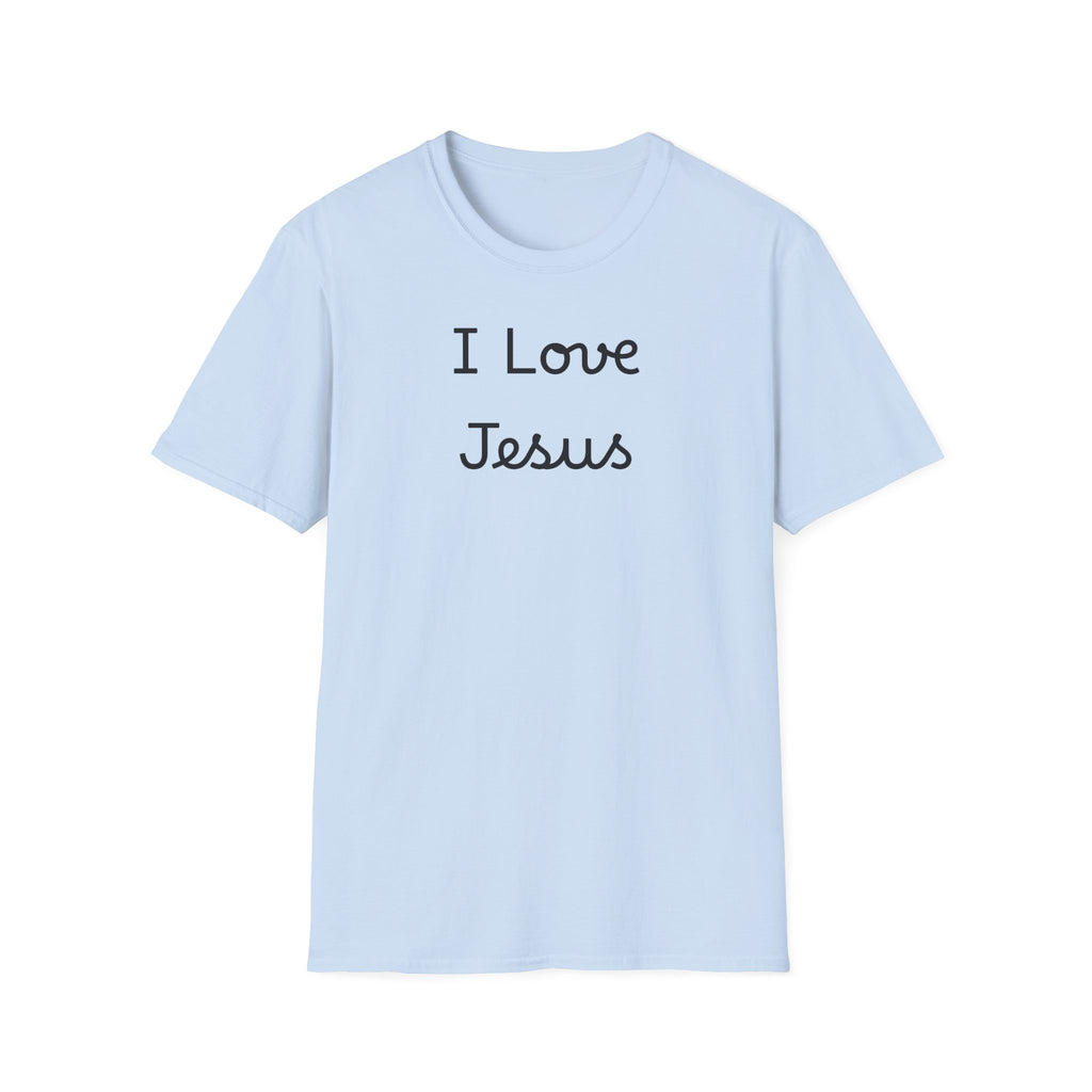 I Love Jesus T-Shirt — Simple Script Faith Tee