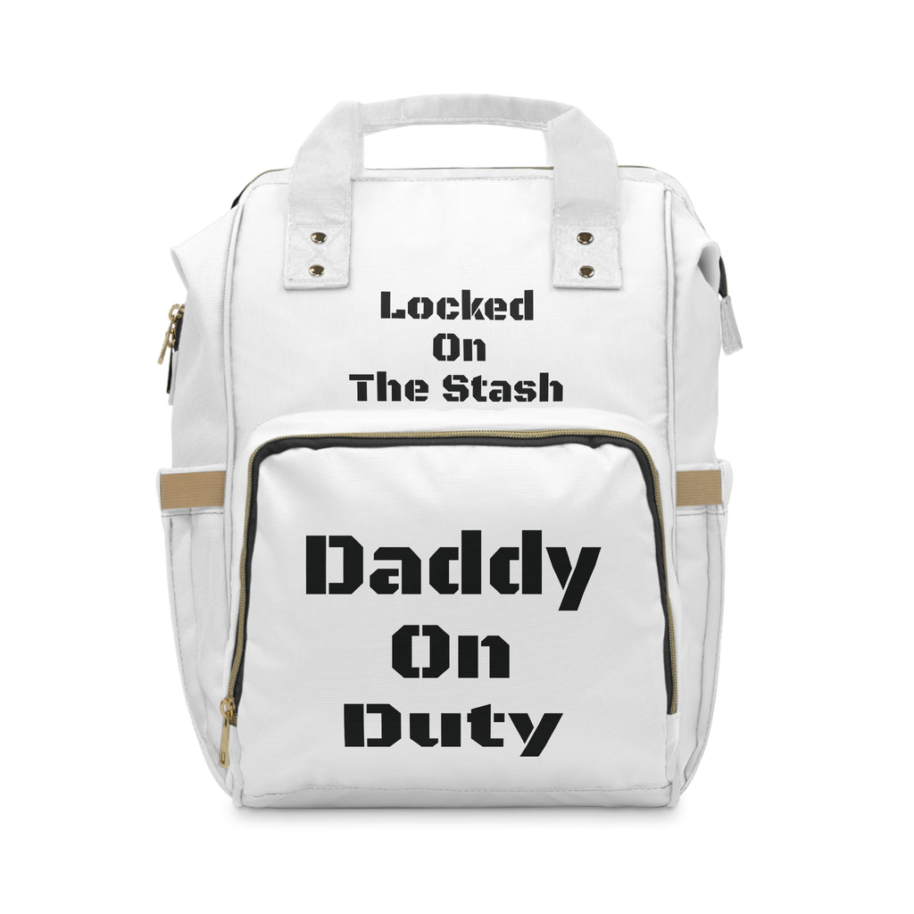 Daddy On Duty Diaper Backpack — "Locked On The Stash" Multifunctional Baby Bag