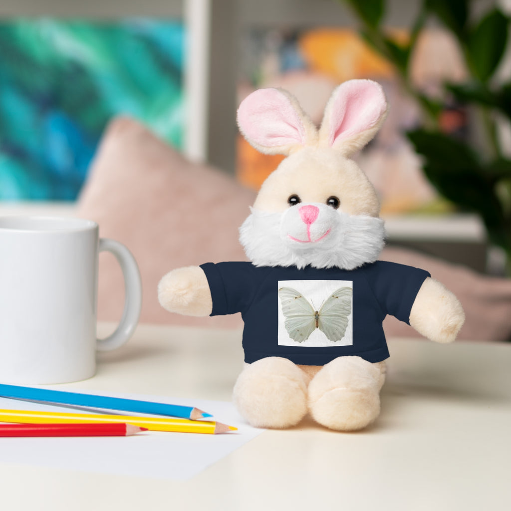 Plush Teddy Bear with Butterfly Tee — Soft Stuffed Animal Gift