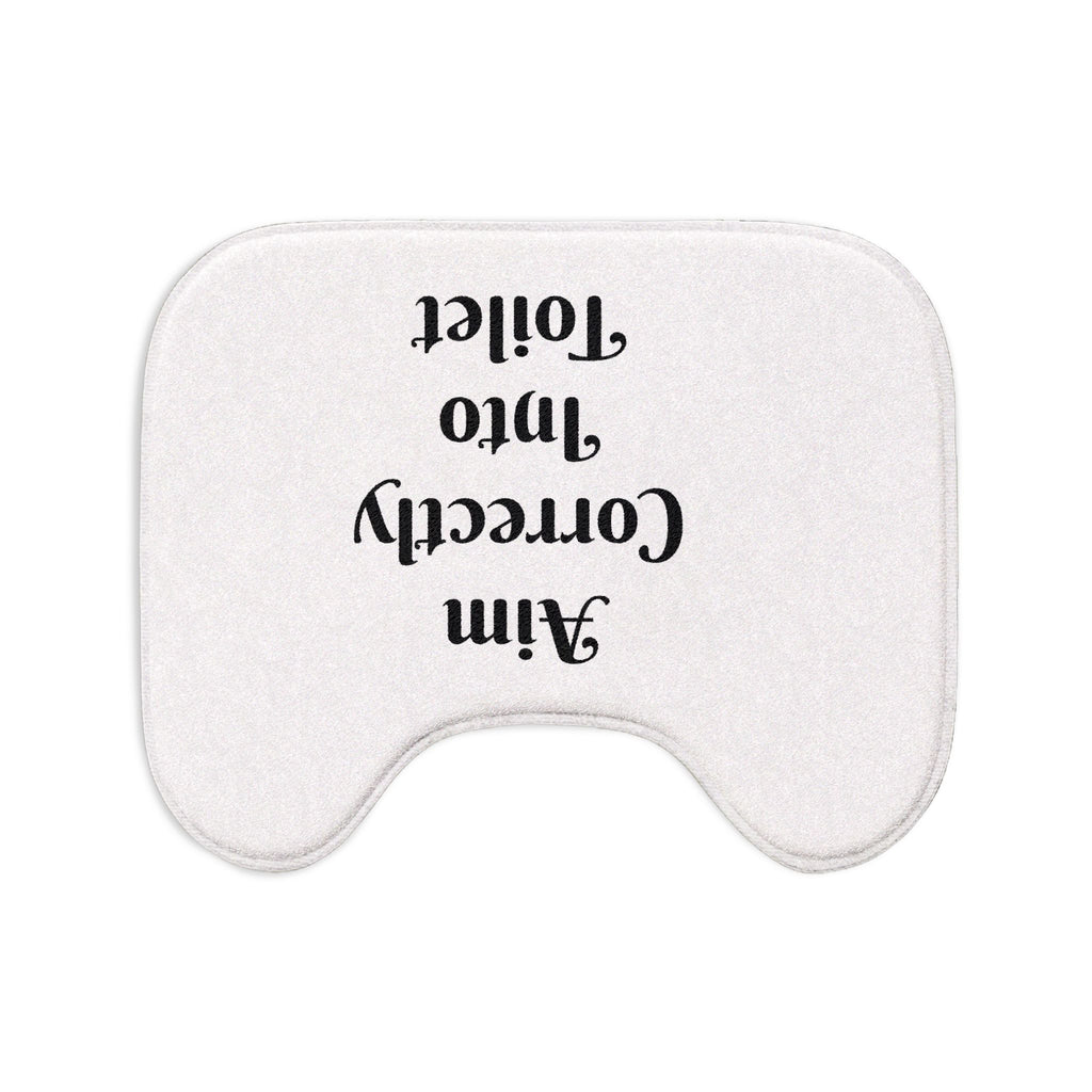 Bath Mat Set — Funny ‘Put The Seat DOWN’ & ‘Aim Correctly Into Toilet’ 3-Piece Bathroom Rug Set