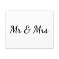 Mr & Mrs Wedding Canvas Print — Minimalist Stretched Wall Art