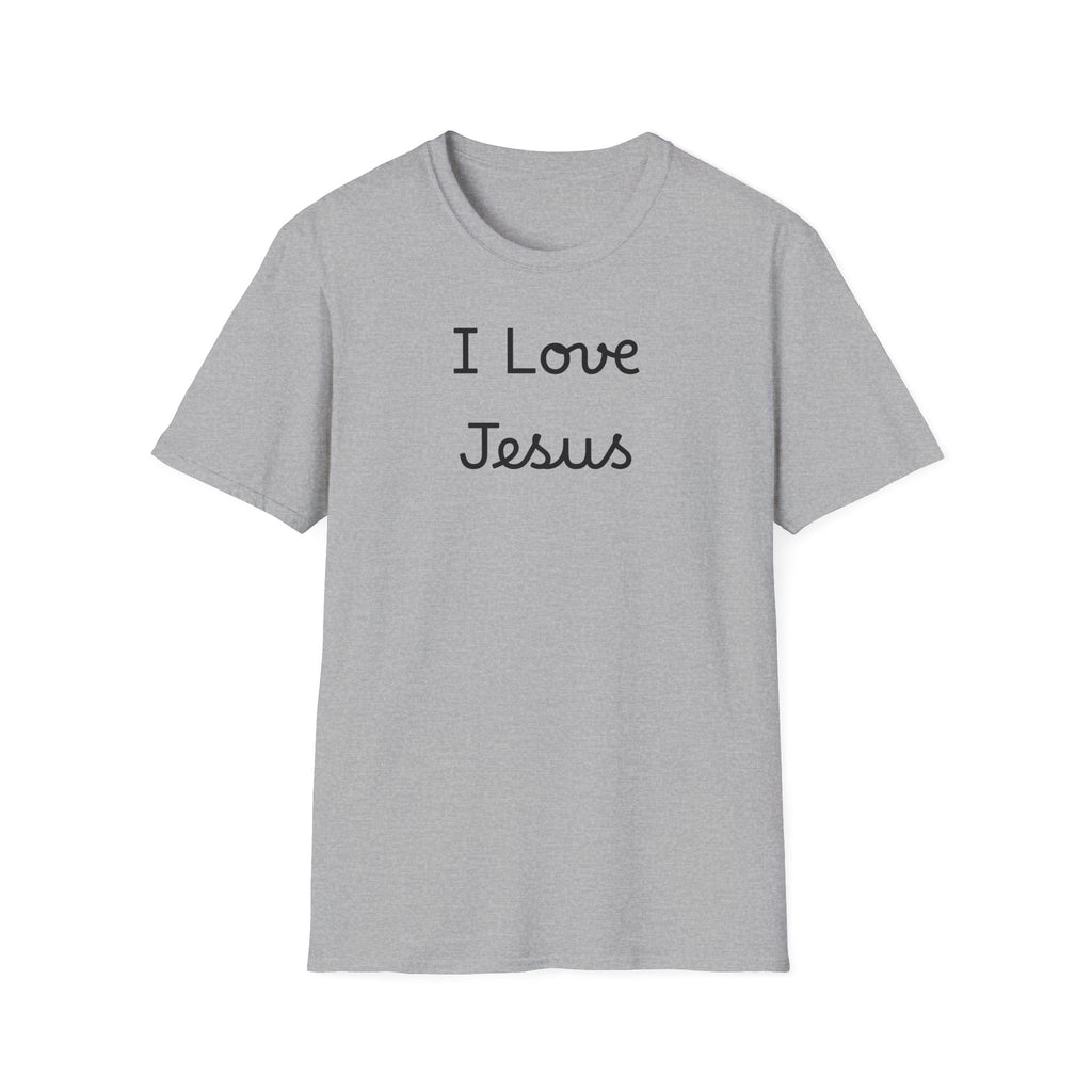 I Love Jesus T-Shirt — Simple Script Faith Tee